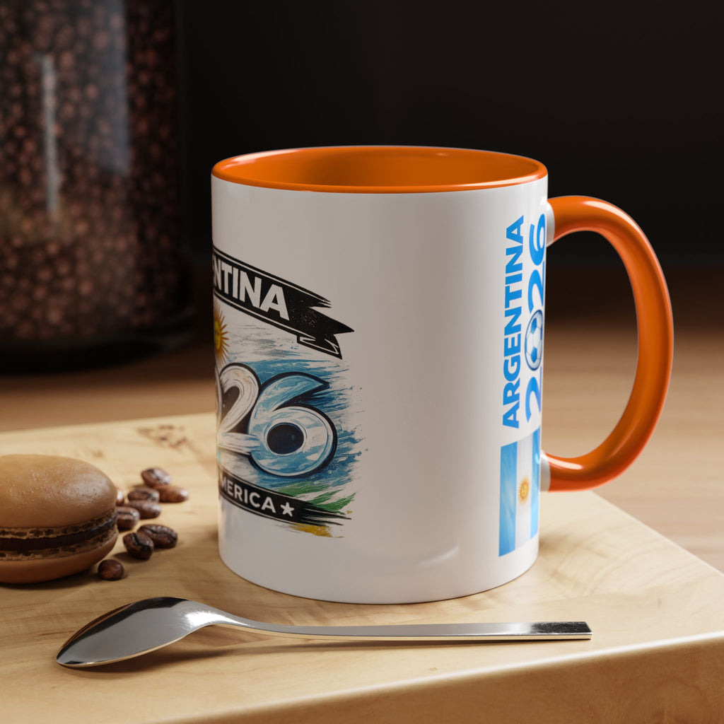 Argentina 2026 Soccer Cup Mug – Accent Coffee Cup (11/15oz)