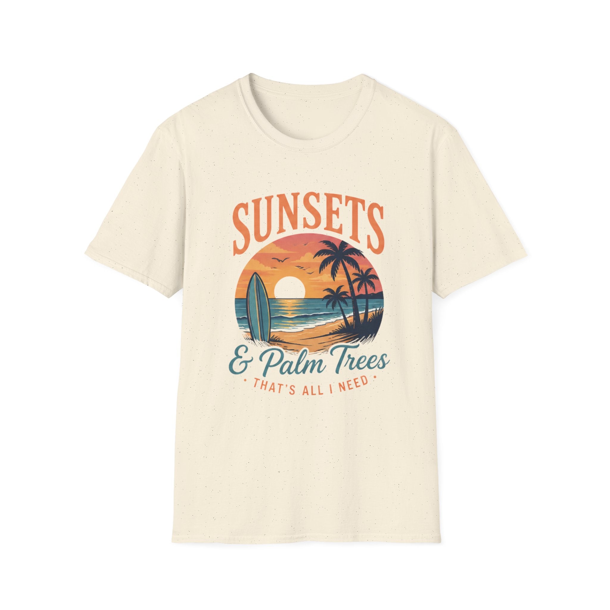 Sunsets & Palm Trees unisex T-Shirt — Tropical Surf Retro Tee