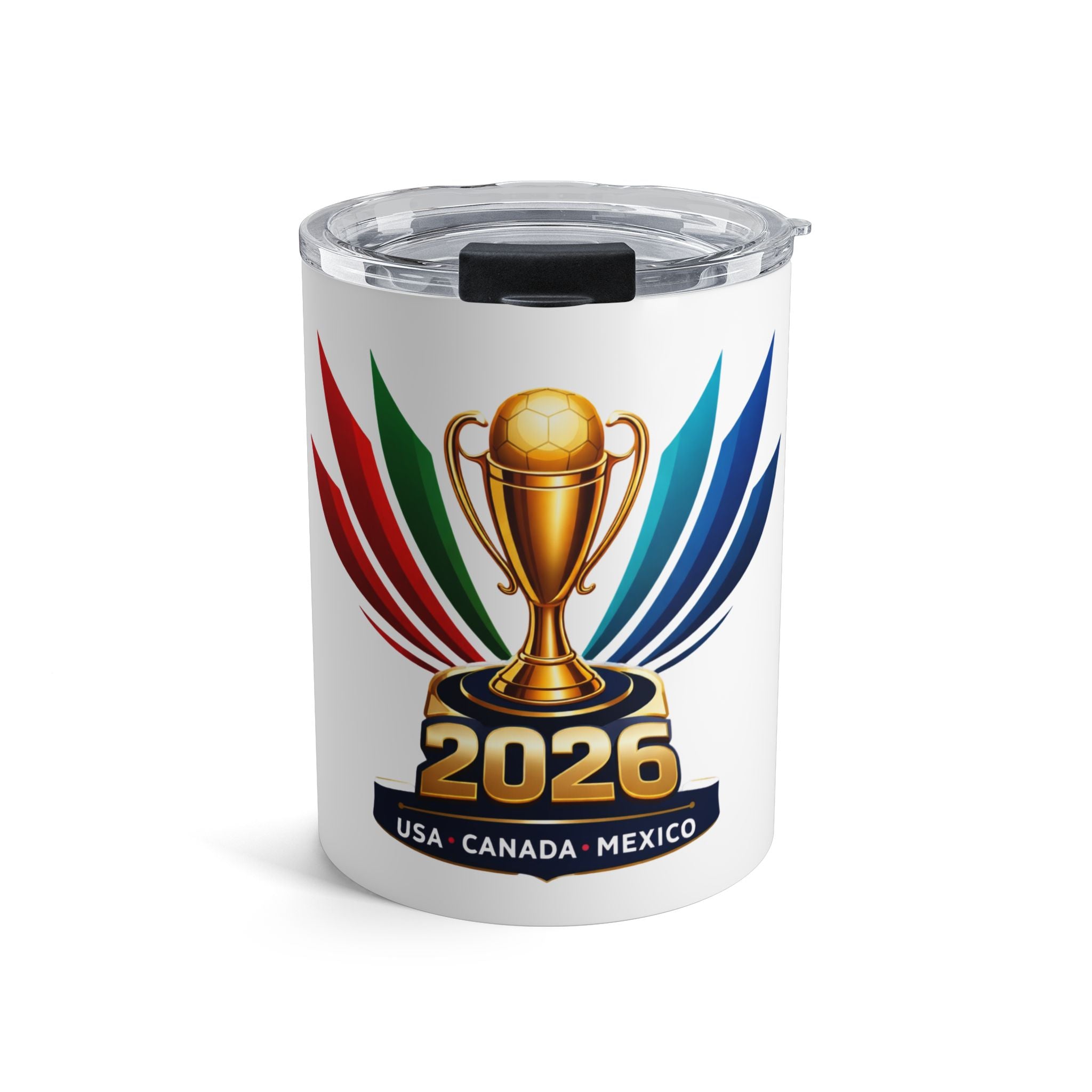 2026 Championship Travel Tumbler — USA Canada Mexico Trophy Design (10oz)