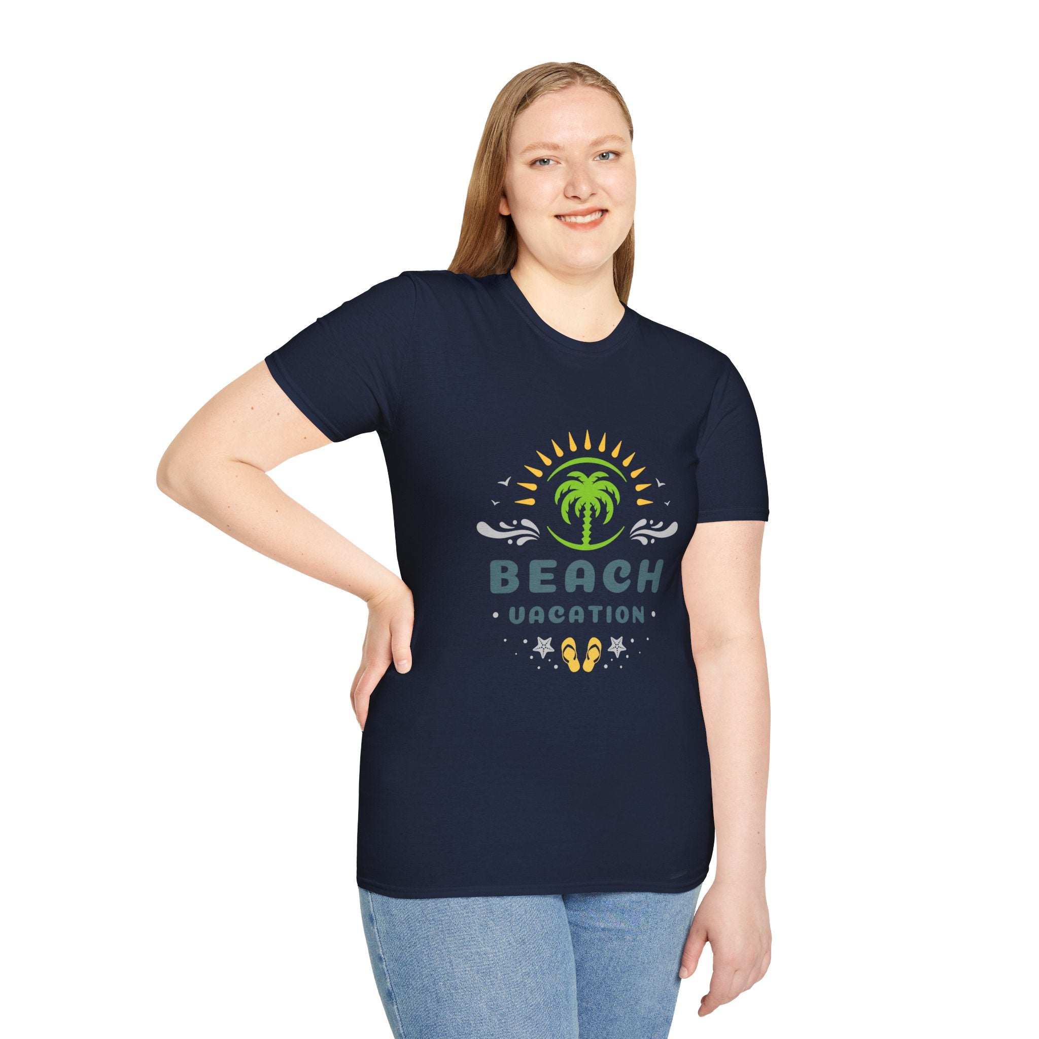 Beach Vacation T-Shirt — Palm Tree Sunset Graphic Tee