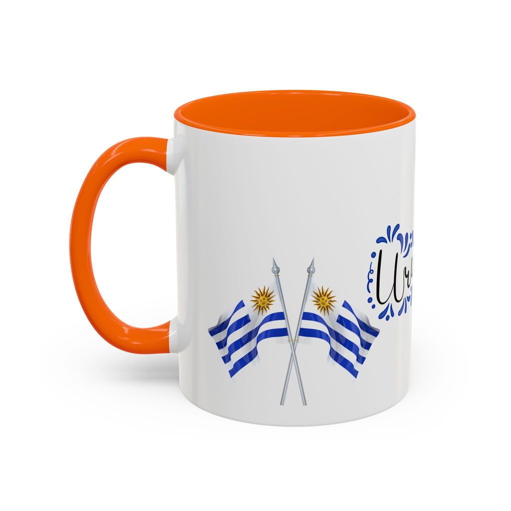 Uruguay Flag Accent Coffee Mug — Blue Sun National Pride 11/15oz