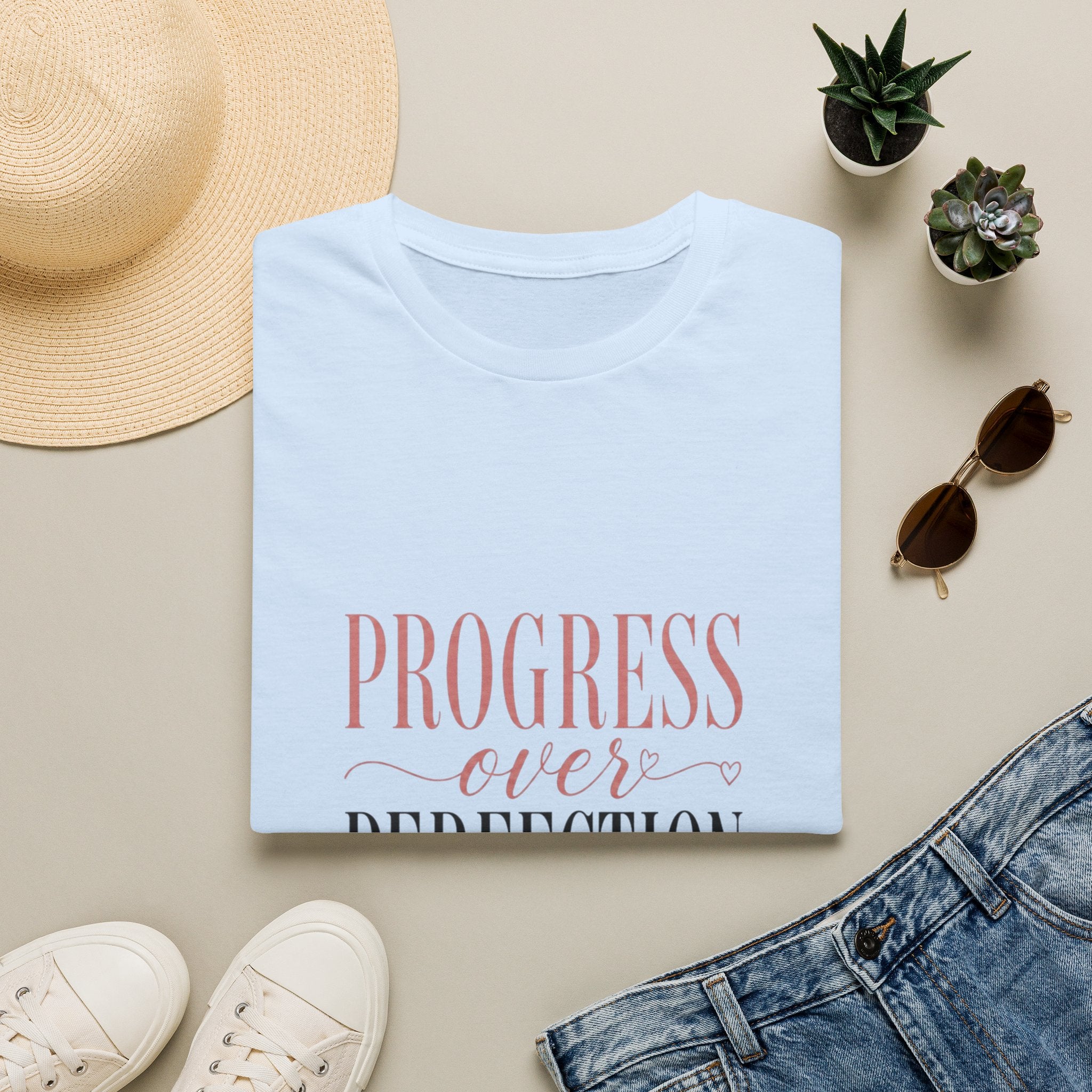 Progress Over Perfection T-Shirt — Inspirational Self-Love Tee