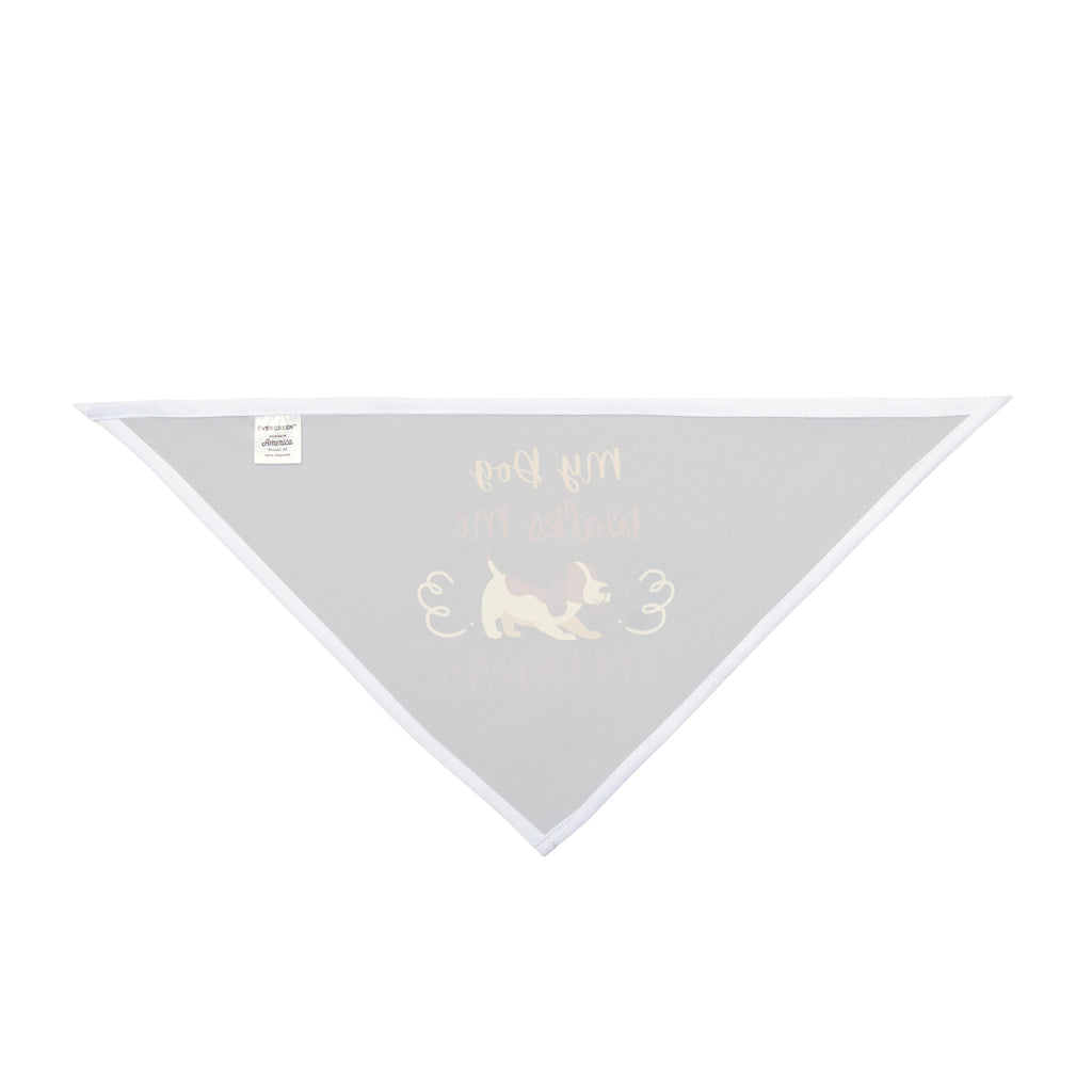 Pet Bandana — "My Dog Walks Me Everyday" Cute Dog Graphic Bandana for Dogs