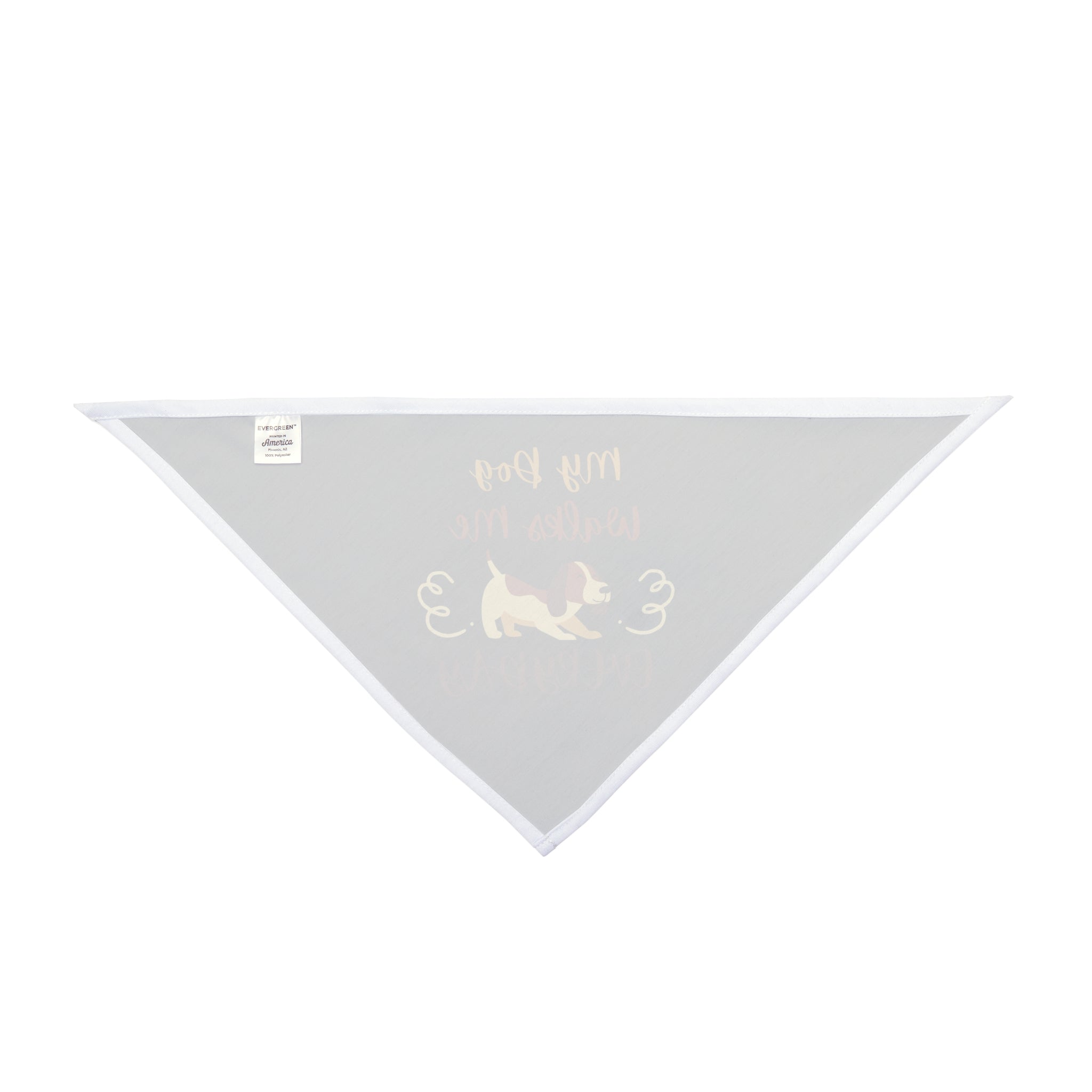 Pet Bandana — "My Dog Walks Me Everyday" Cute Dog Graphic Bandana for Dogs