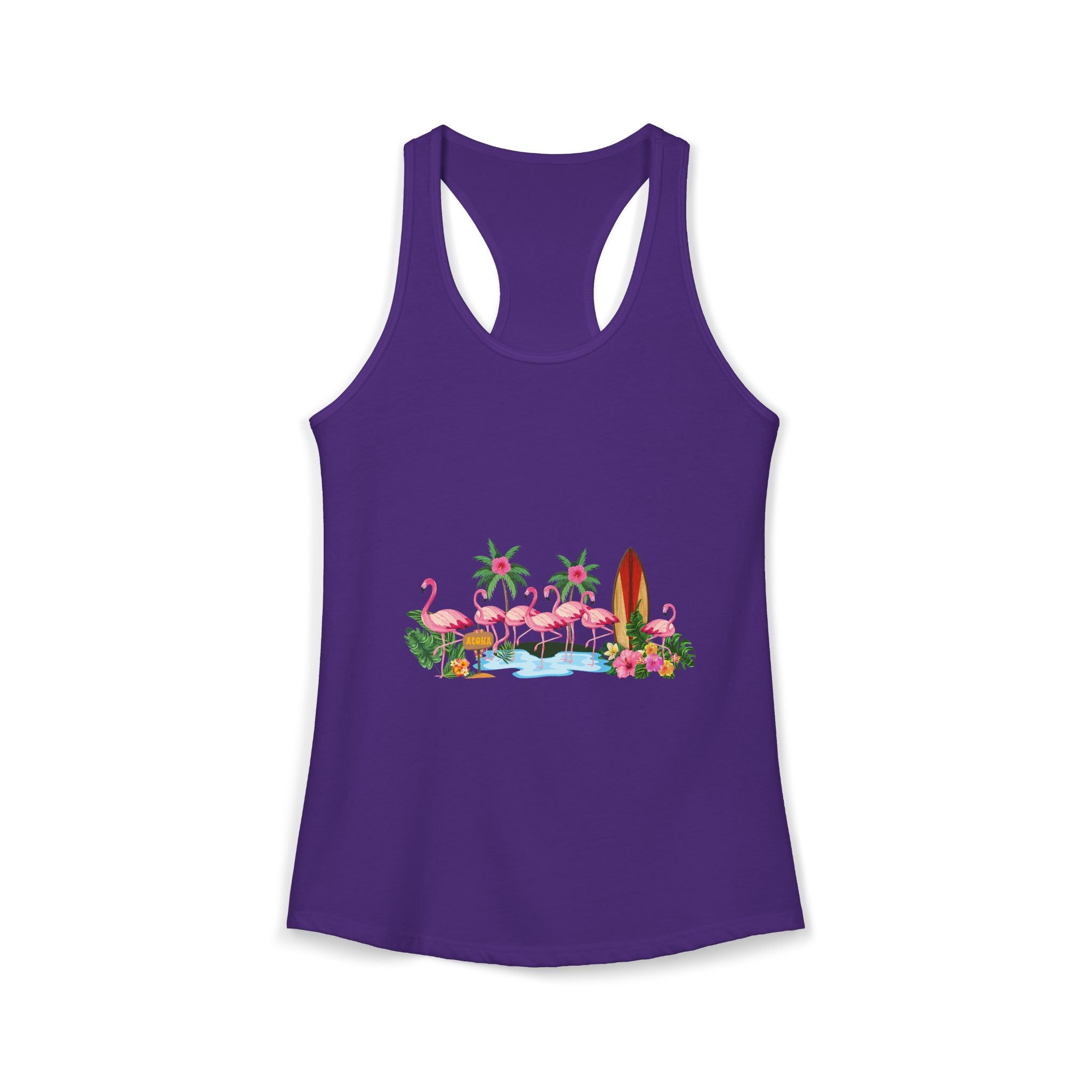 Women's Ideal Racerback Tank Flamingo Beach