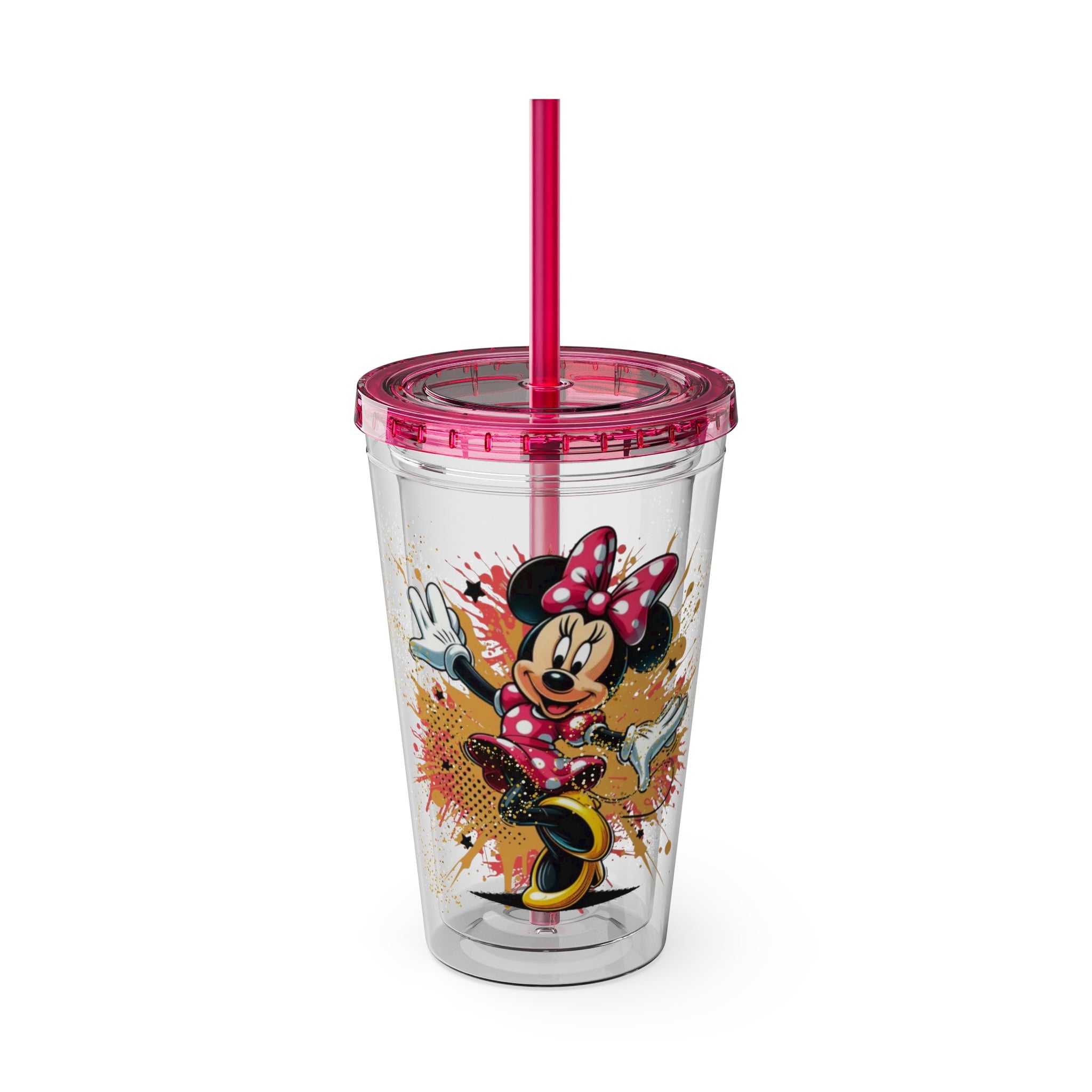 Minnie Mouse Sunsplash 16oz Tumbler with Straw