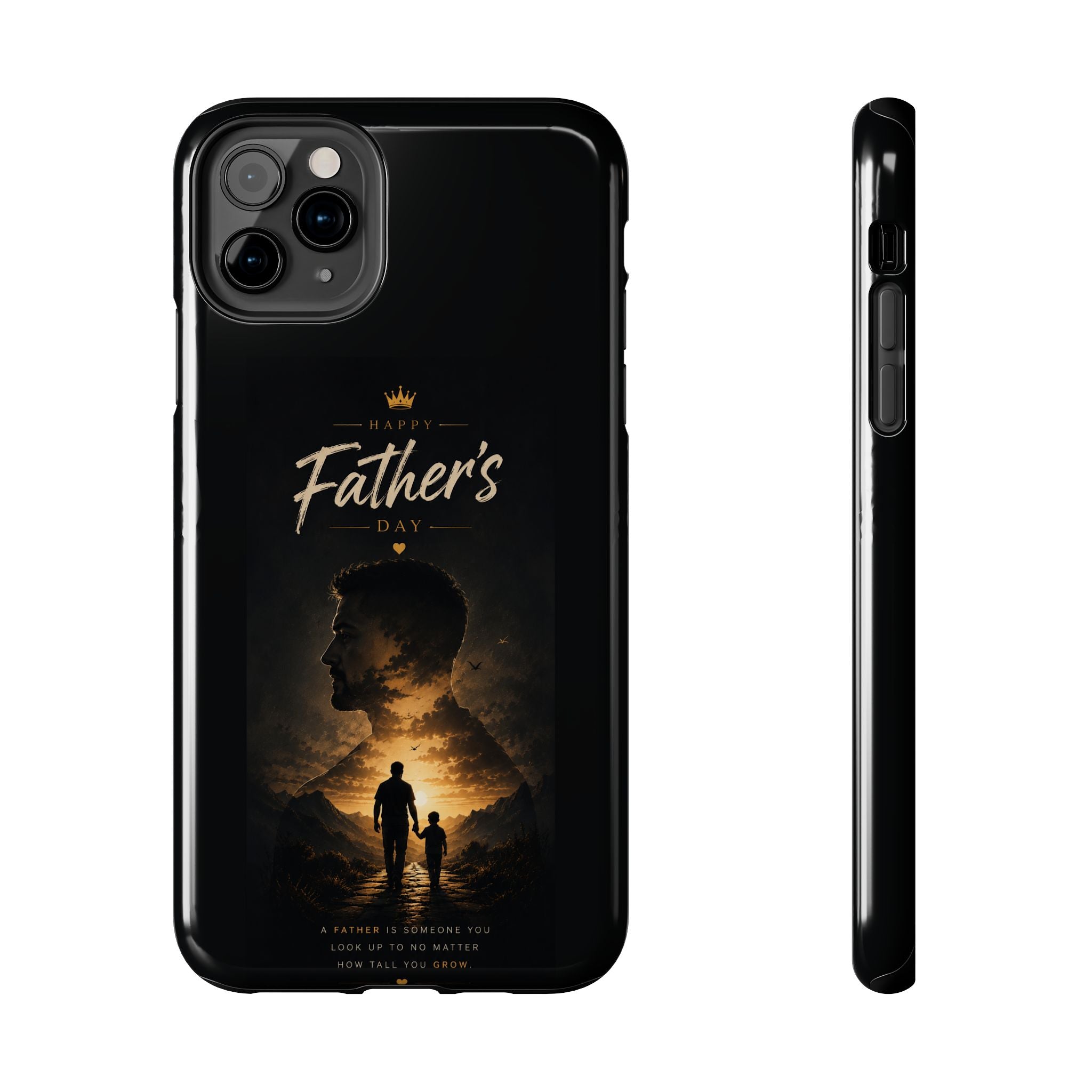 Father's Day Tough Phone Case – Silhouette Dad & Child Tribute
