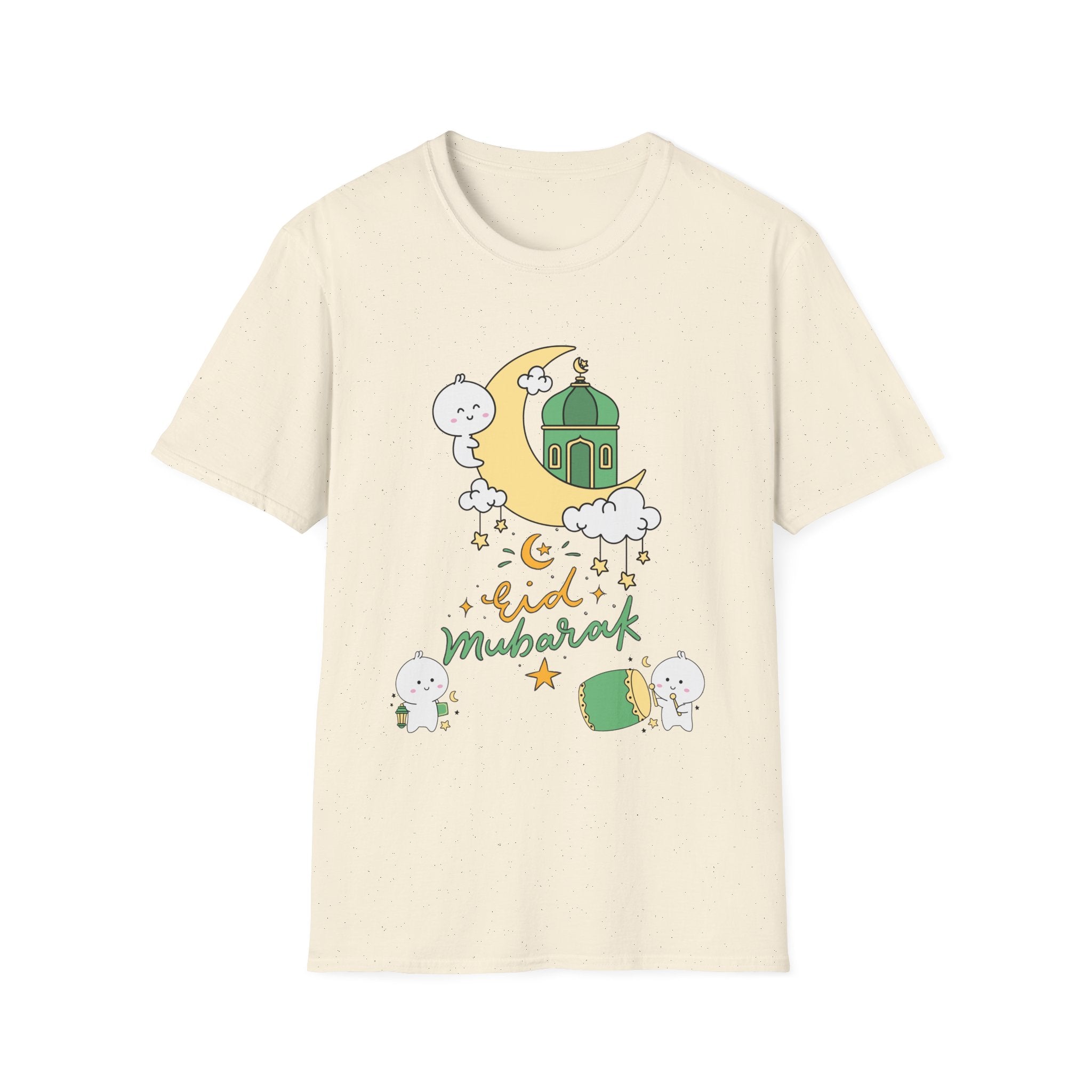 Eid Mubarak T-Shirt — Cute Mosque Moon & Lantern Ramadan Tee