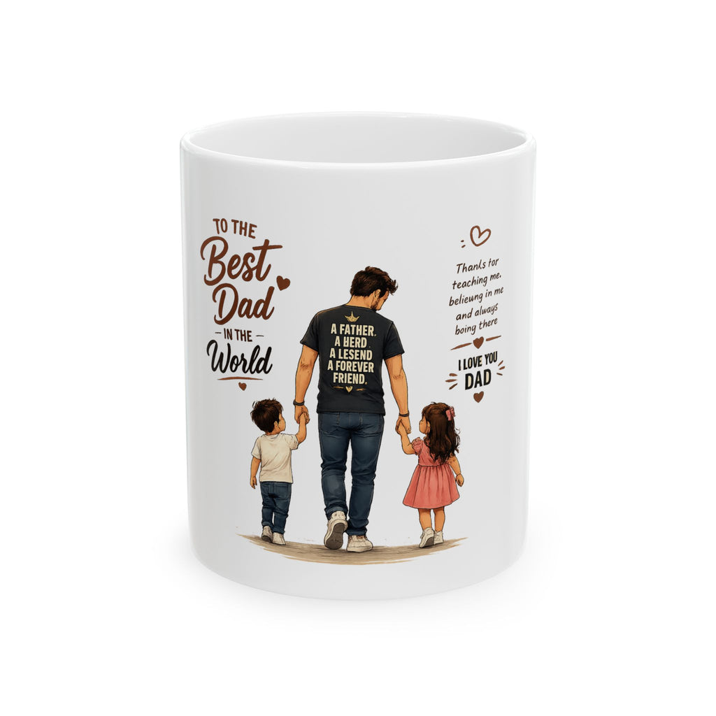 Best Dad in the World Ceramic Mug — "I’d Rather Be A Legend Than A Forever Friend" Father’s Day Gift