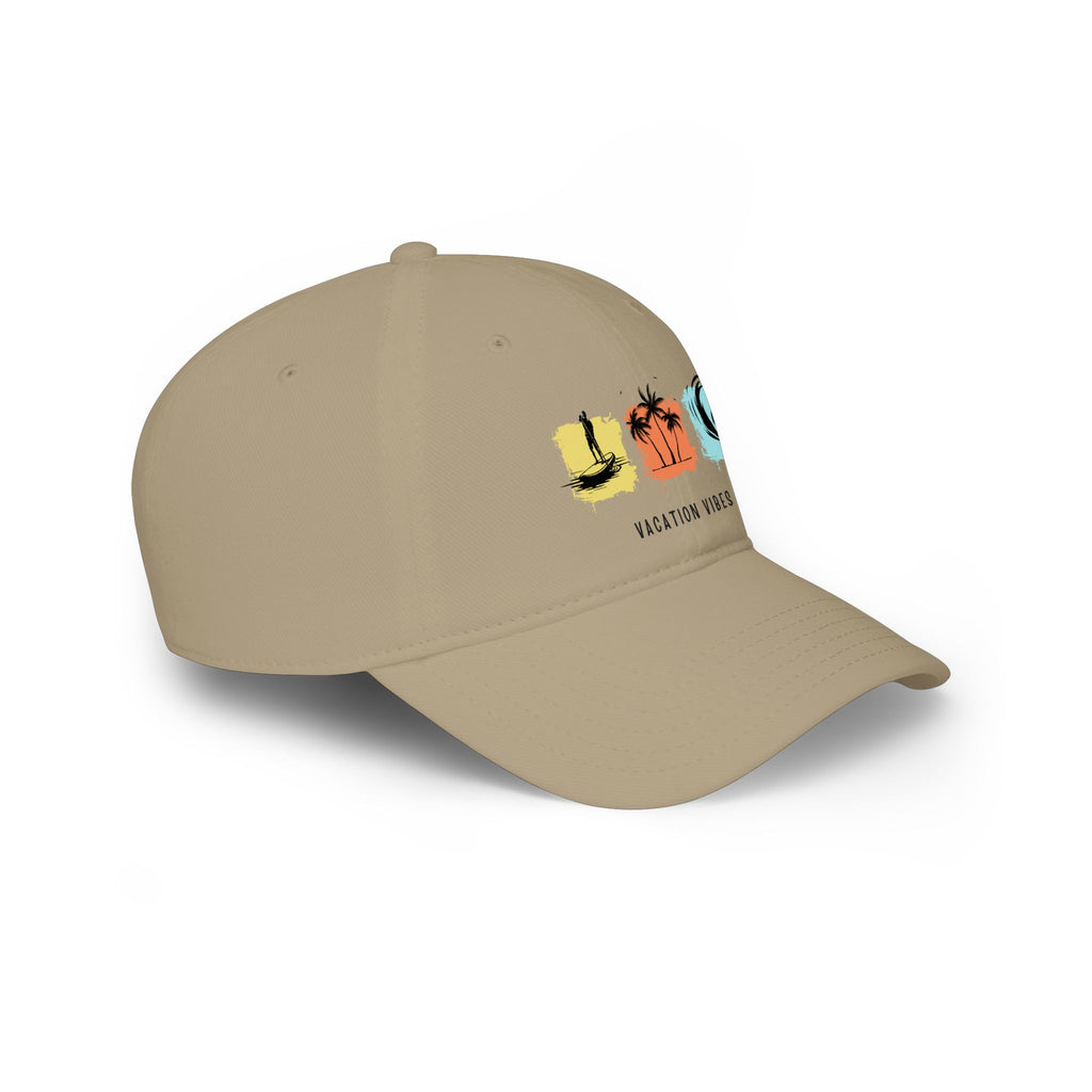 Vacation Vibes Low Profile Baseball Cap — Tropical Palm Beach Hat