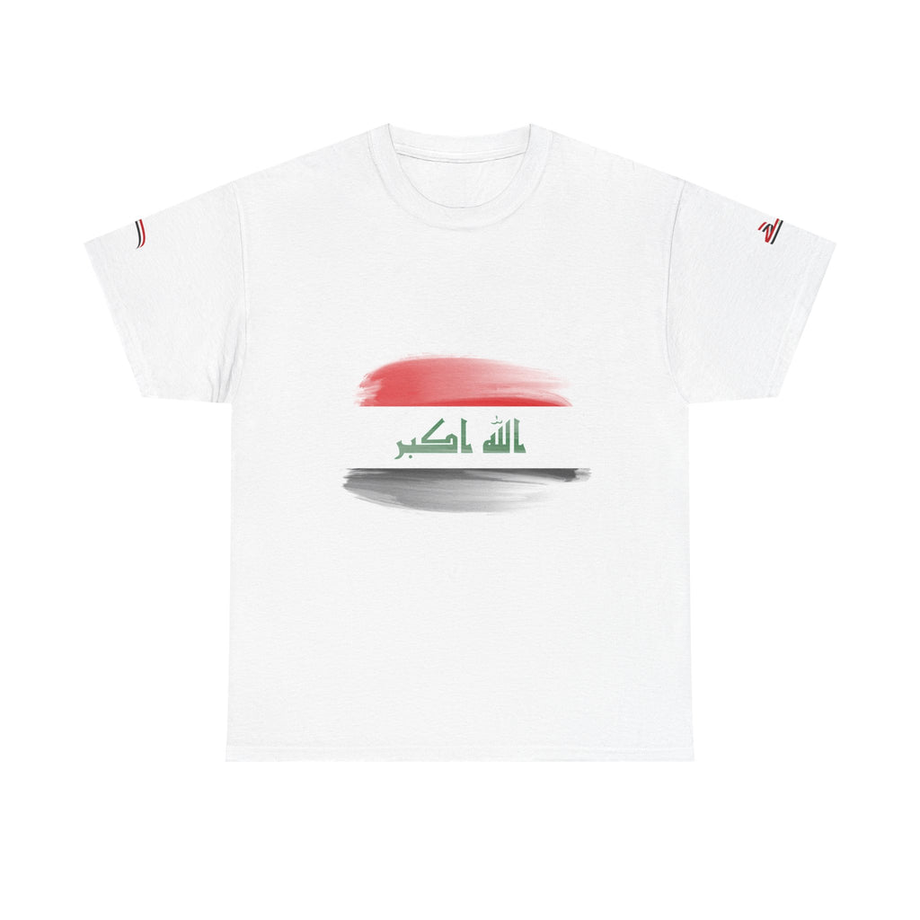 Iraq 2026 Football Cup T-Shirt – Iraq Flag Brushstroke & 'Allah Akbar' Design