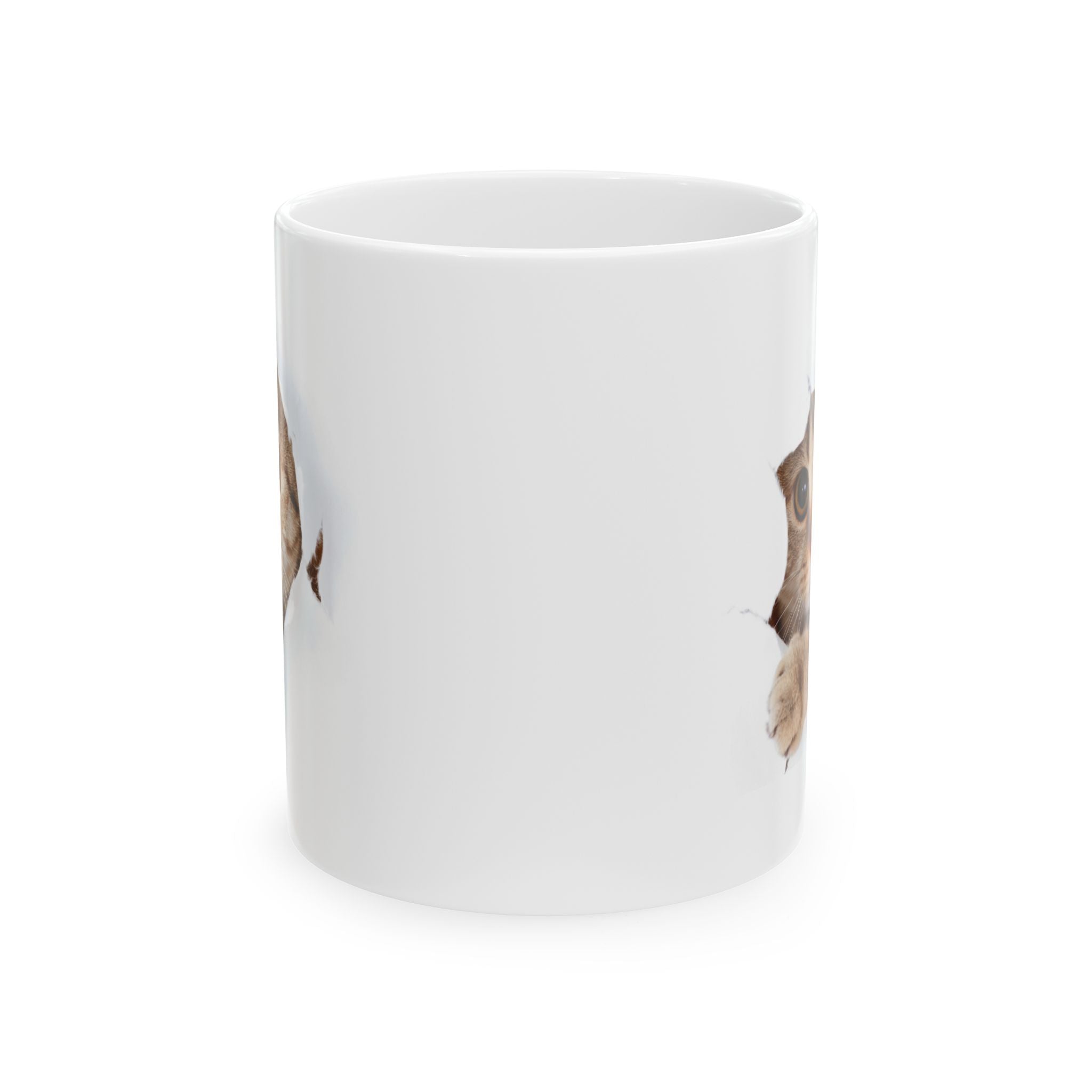 Cat Face Ceramic Mug - Cute Kitten Coffee Tea Cup