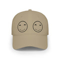 Smiley Eyes Red Baseball Cap — Cute Double Smile Face Hat