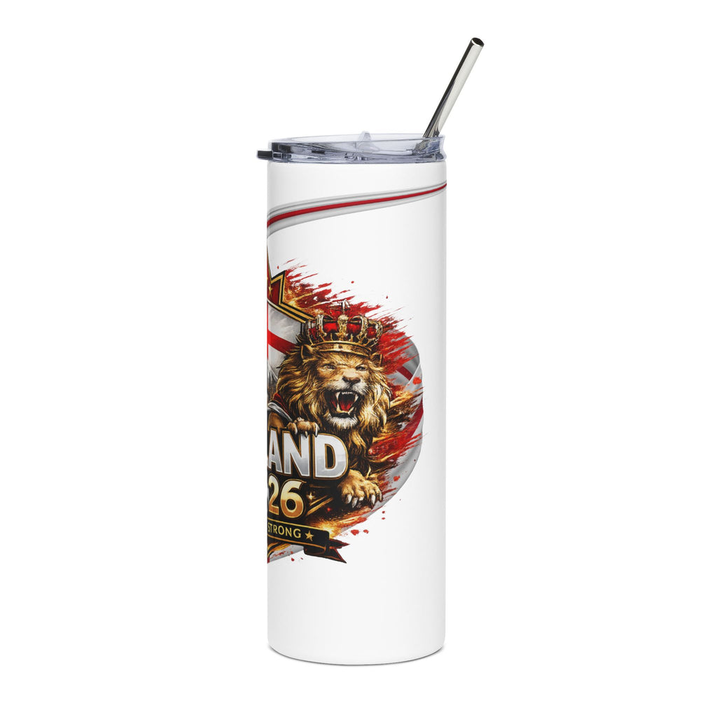 England Soccer 20oz Stainless Steel Tumbler — 'England 2026' Football Travel Cup
