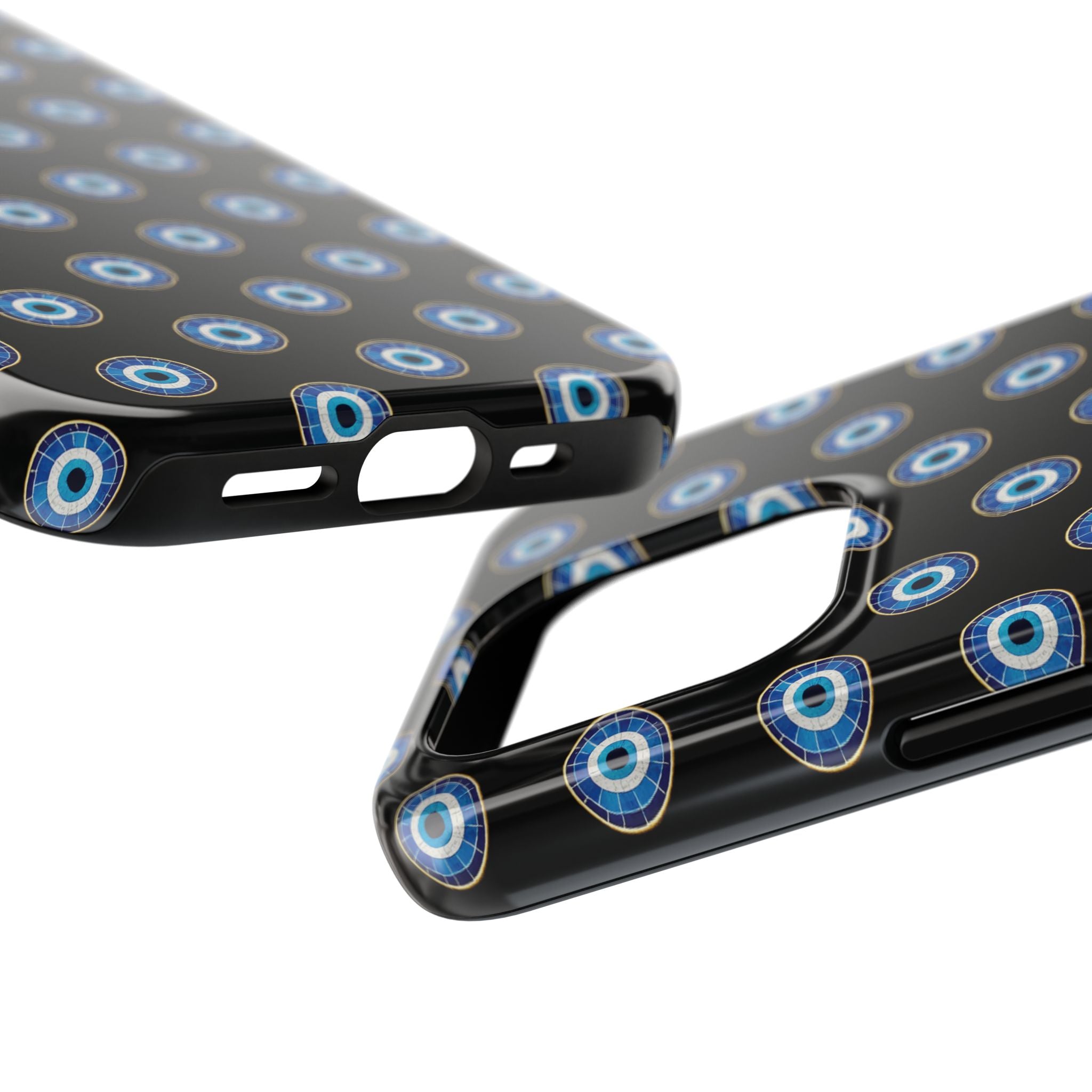 Evil Eye Pattern Tough Phone Case — Protective Blue Nazar Design