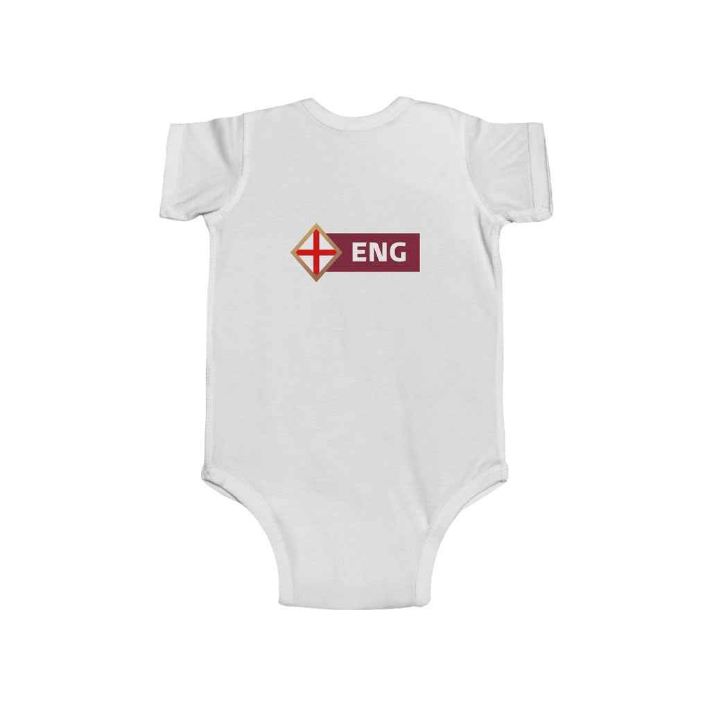 England 2026 Infant Bodysuit — Baby Soccer Fan One-Piece