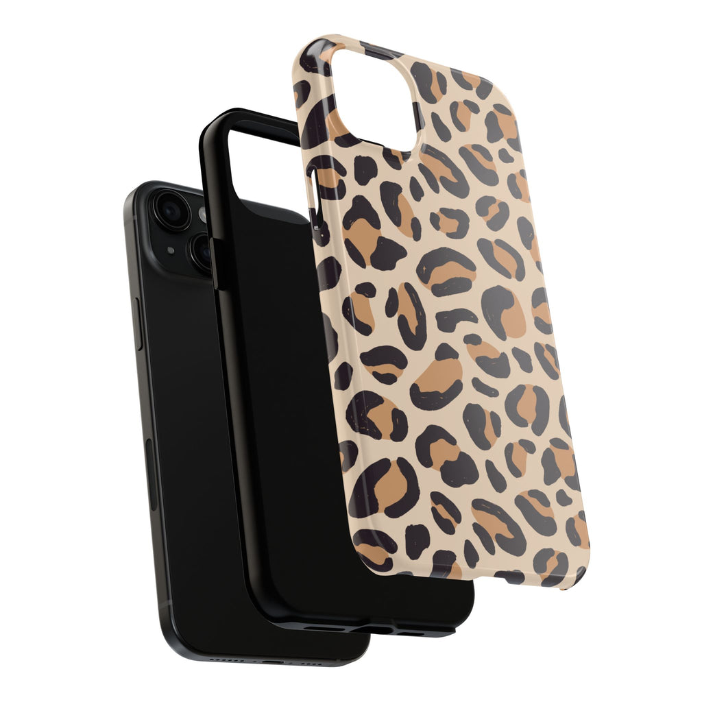 Leopard Print Tough Phone Case – Durable Glam Protective Cover