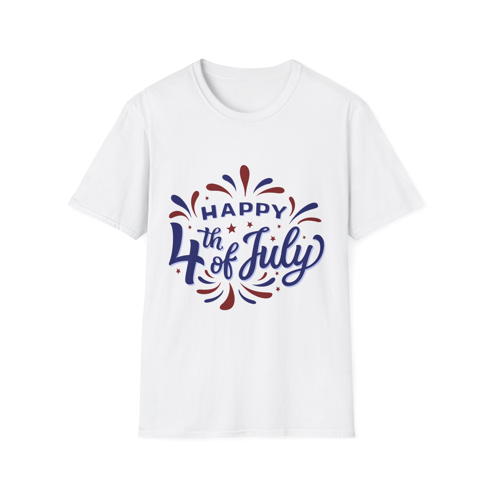 Happy 4th of July T-Shirt — Patriotic Fireworks Independence Day Tee