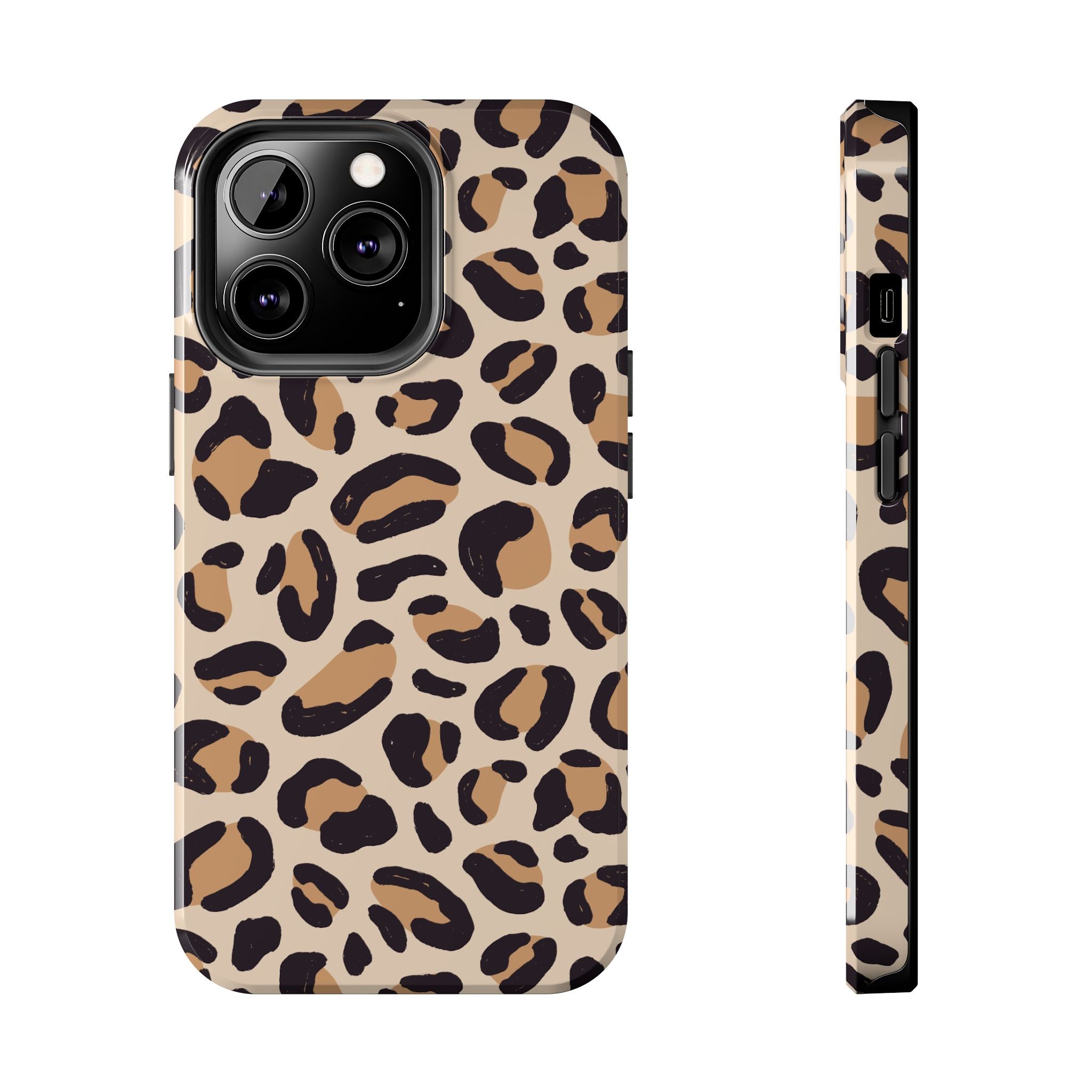 Leopard Print Tough Phone Case – Durable Glam Protective Cover