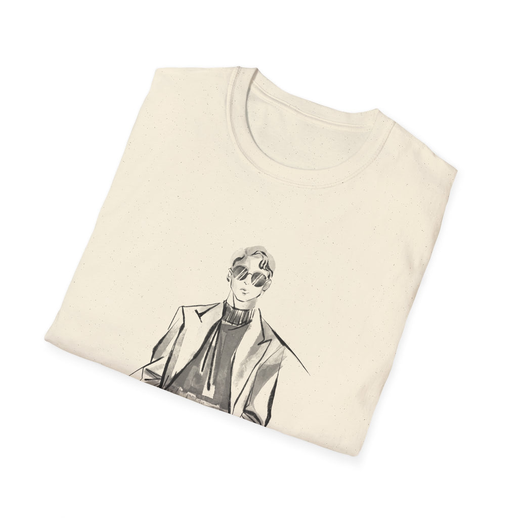 Gentleman Sketch Tee — Vintage Fashion Illustration T-Shirt