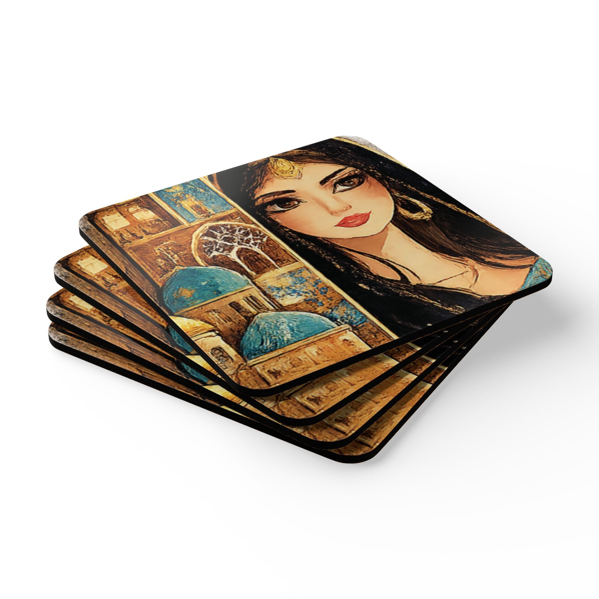 Middle Eastern Princess Art Drink Coasters (4-Pack)