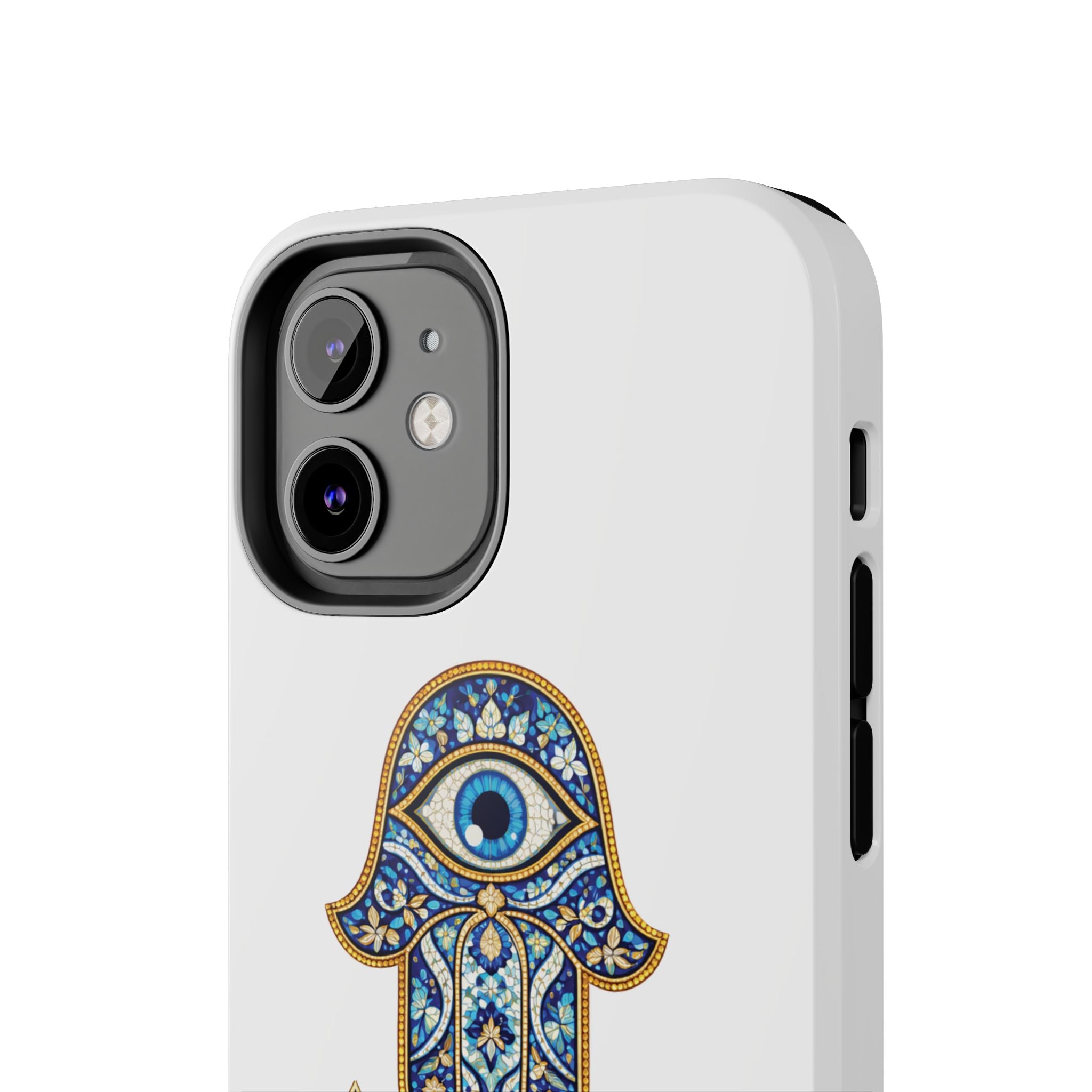 Hamsa Eye Tough Phone Case — Blue Mosaic Protective Phone Cover