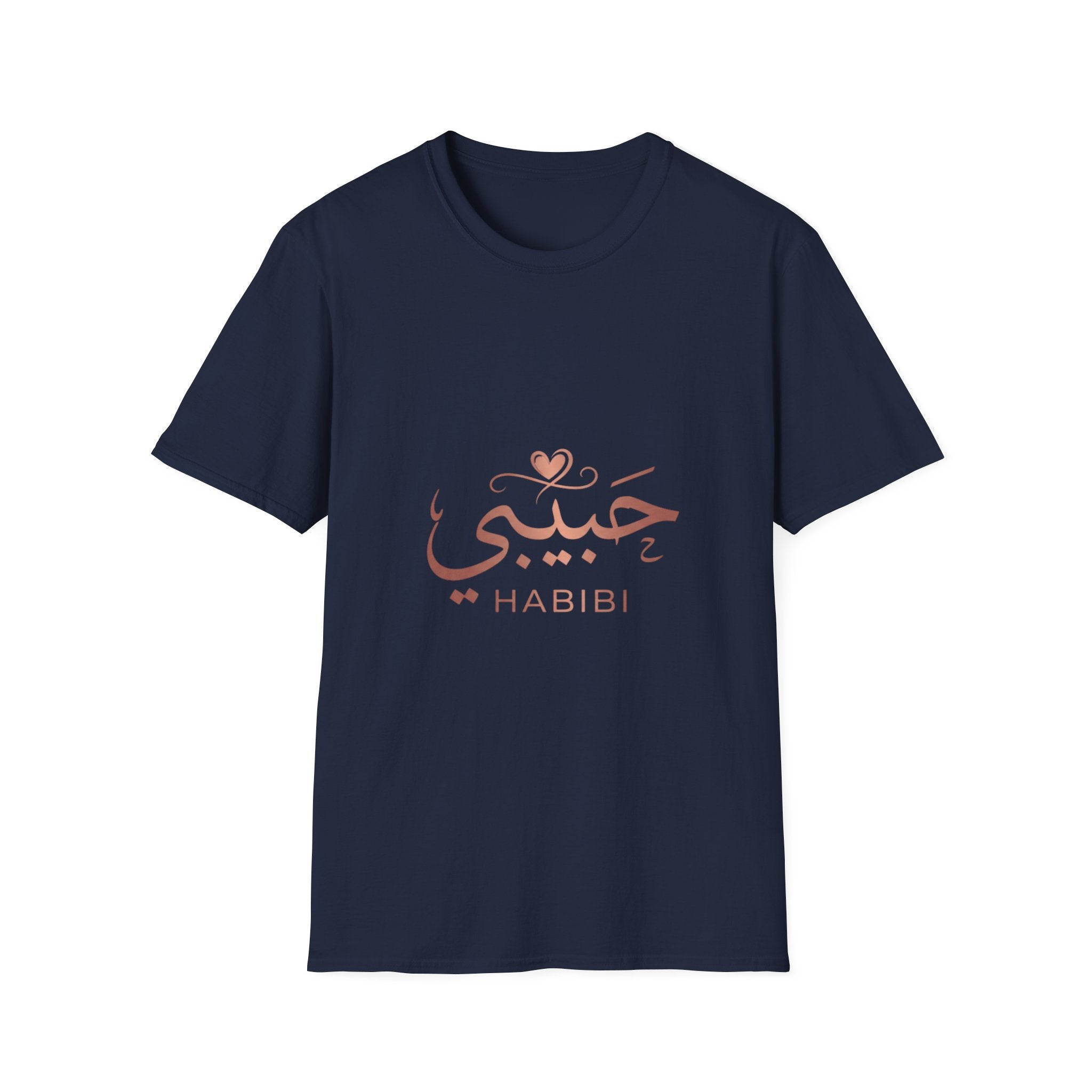 Habibi Script T-Shirt — Arabic Love Tee with Heart Accent