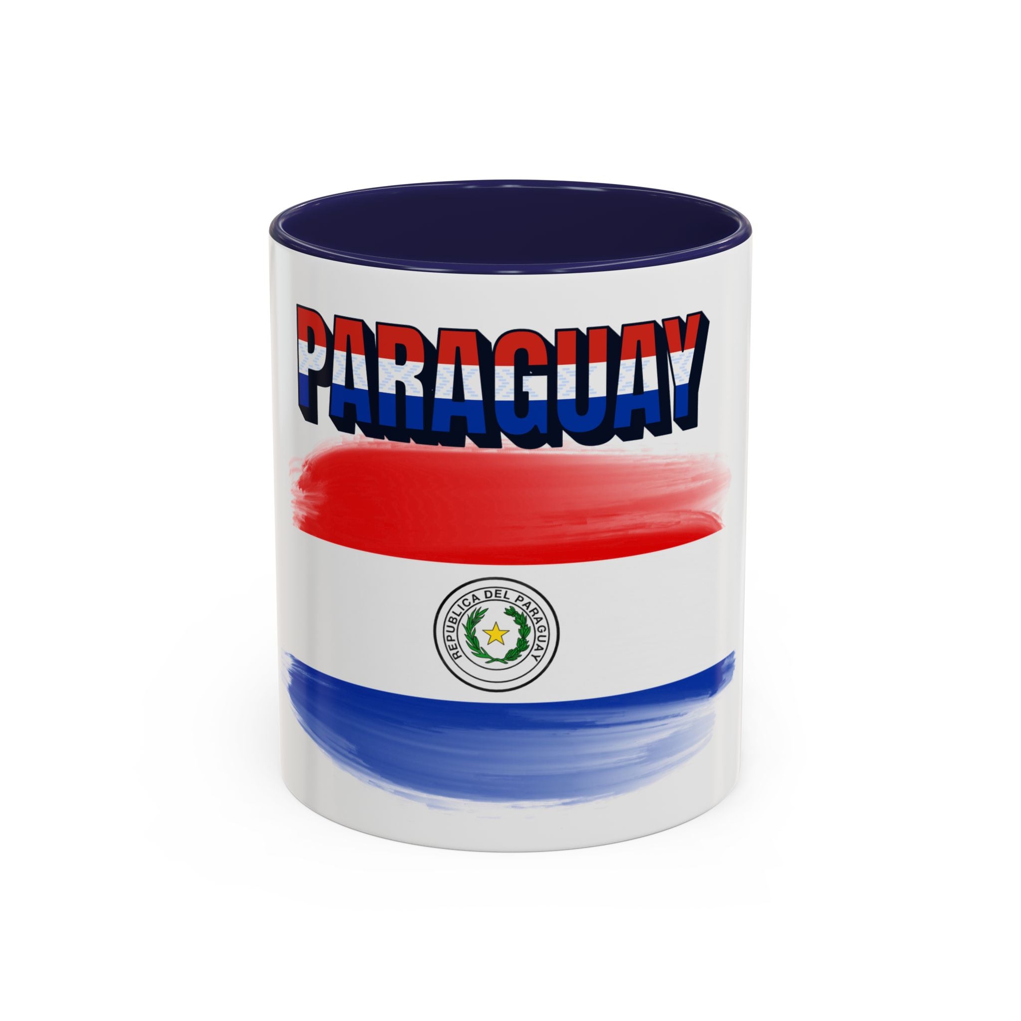 Paraguay Flag Accent Coffee Mug – Patriotic Red White Blue Souvenir (11/15 oz)