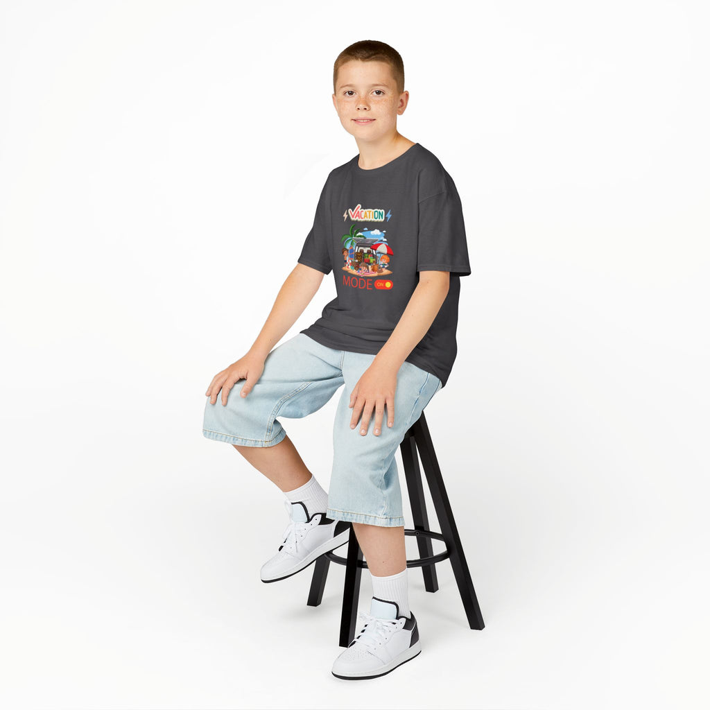 Kids Tee — "Vacation Mode" Beach Graphic Shirt
