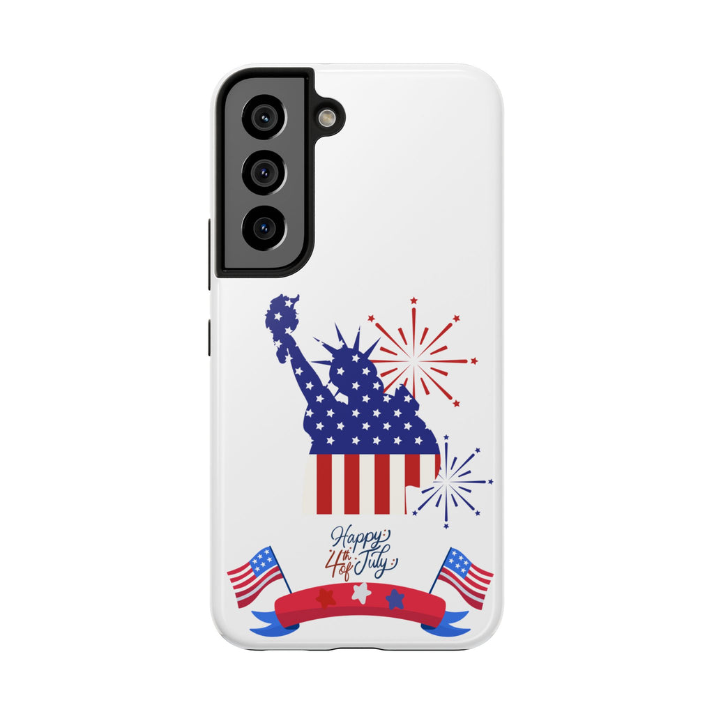 4th of July Tough Phone Case — Statue of Liberty USA Flag Design