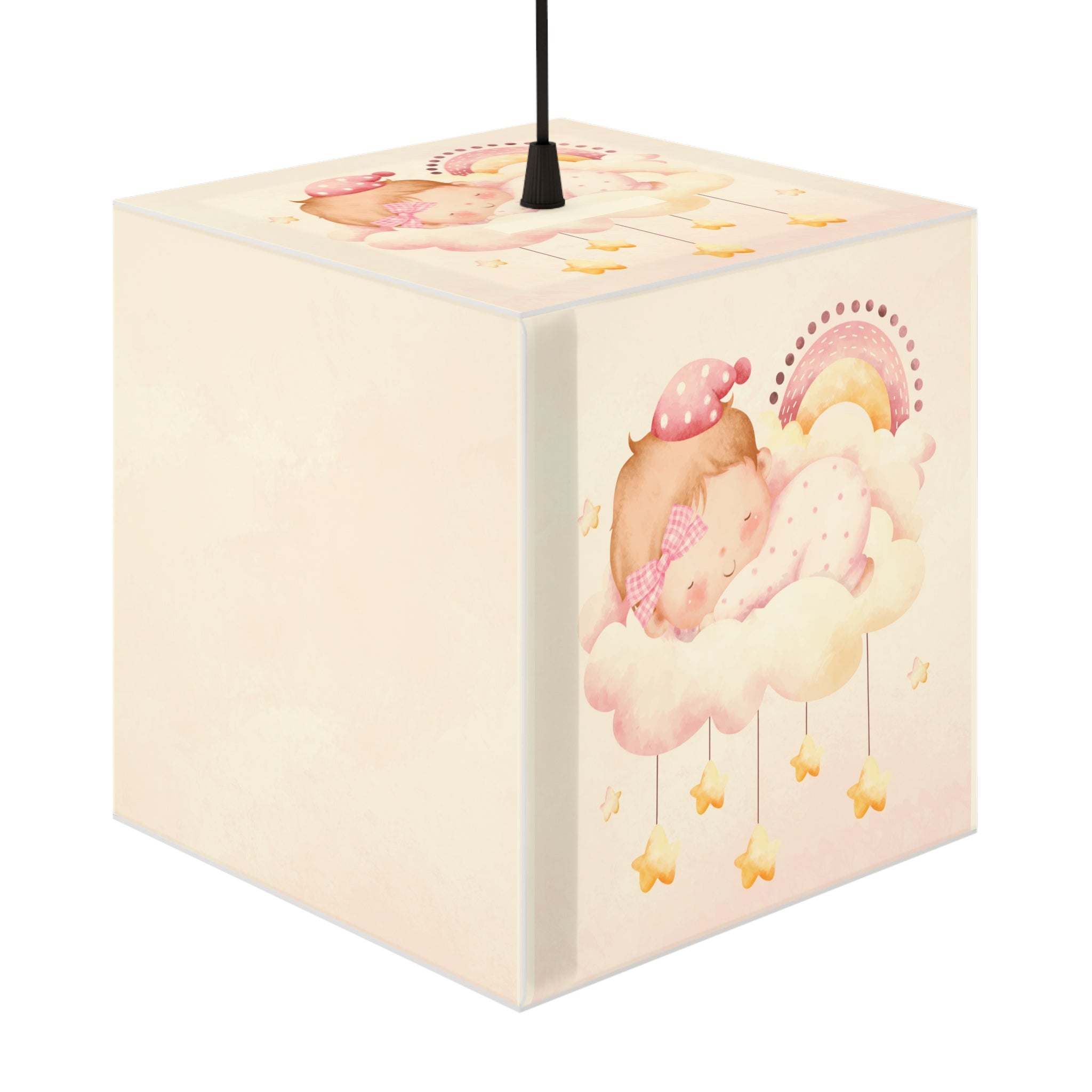 Cube Lamp — Baby Sleeping on Cloud Night Light