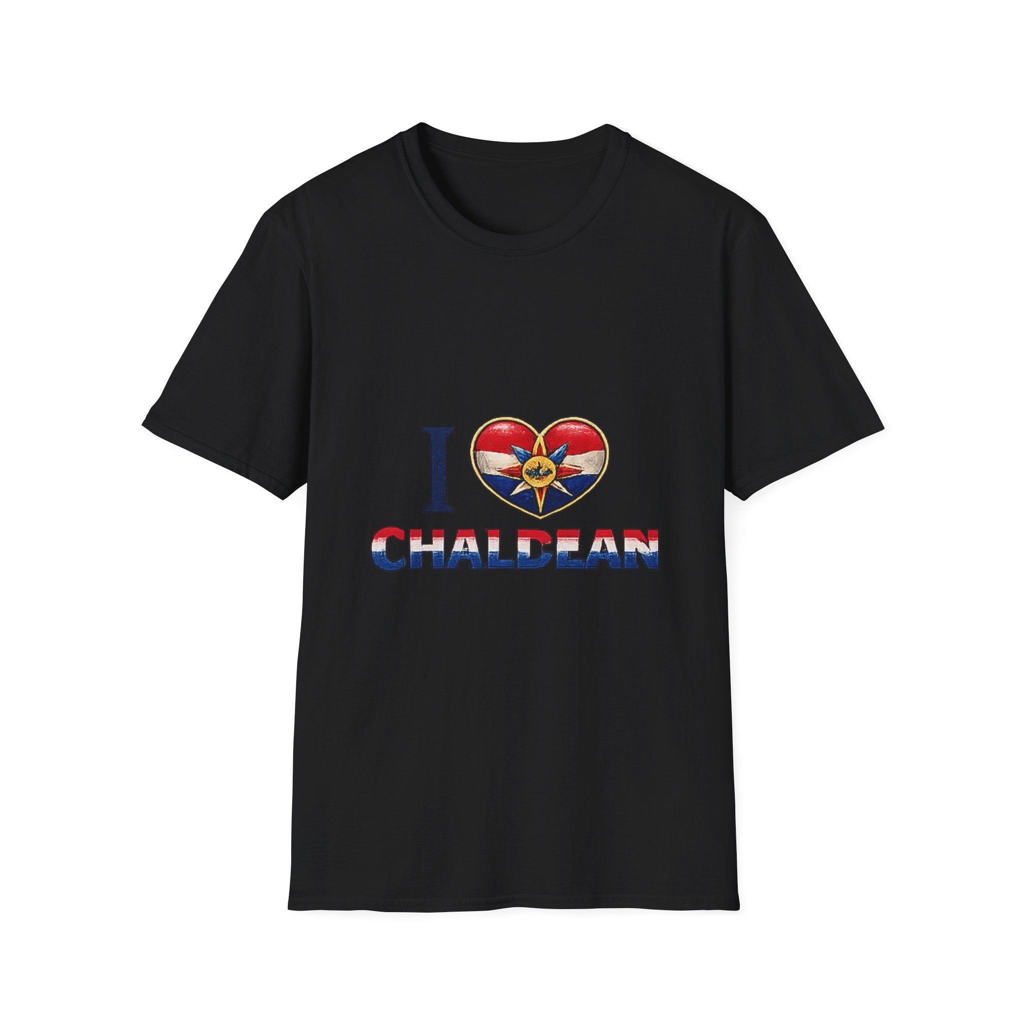 Chaldean Pride T-Shirt — "I  Chaldean" Flag Heart Design