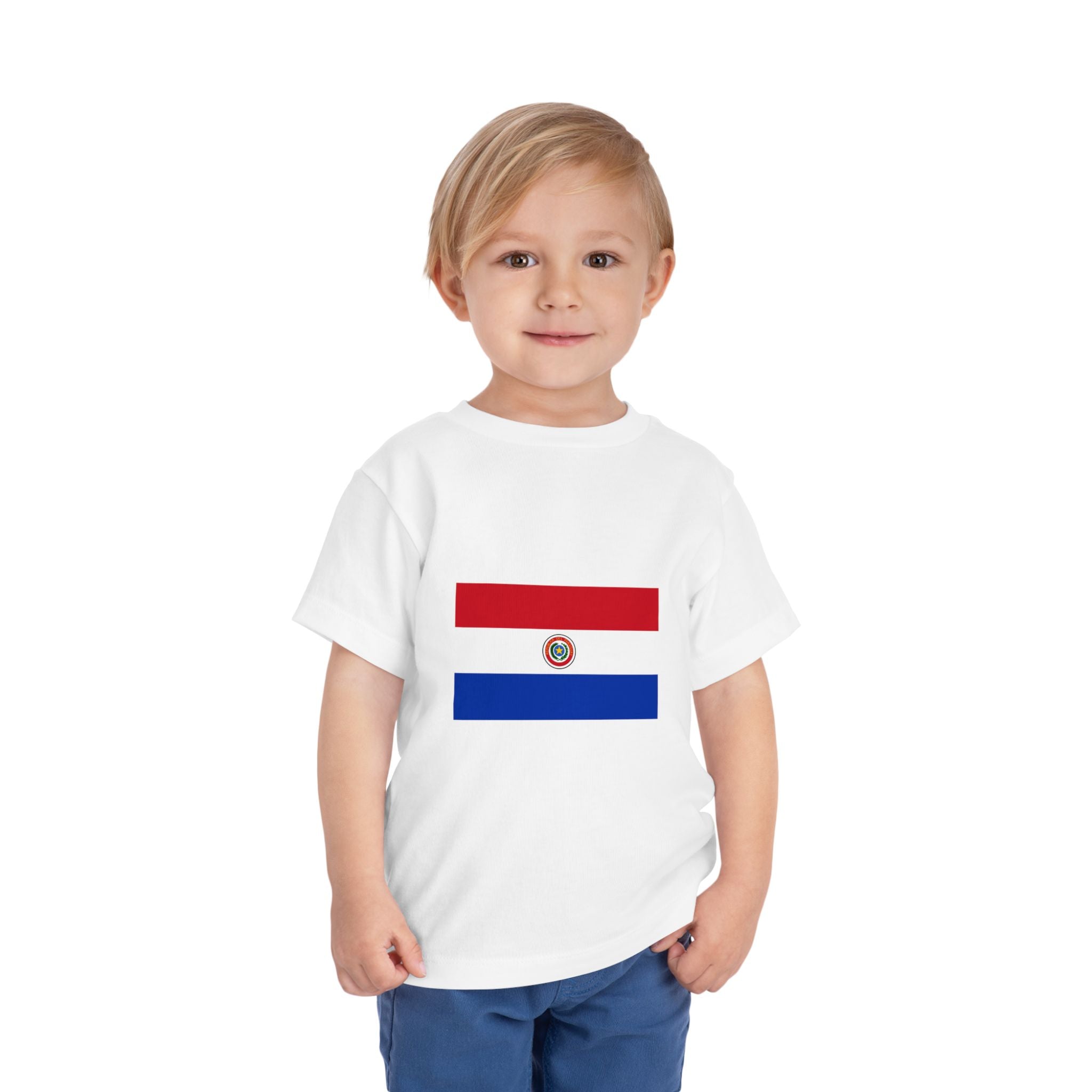 Paraguay Toddler Tee — Flag Front & 'PARAGUAY' Back Kids Shirt