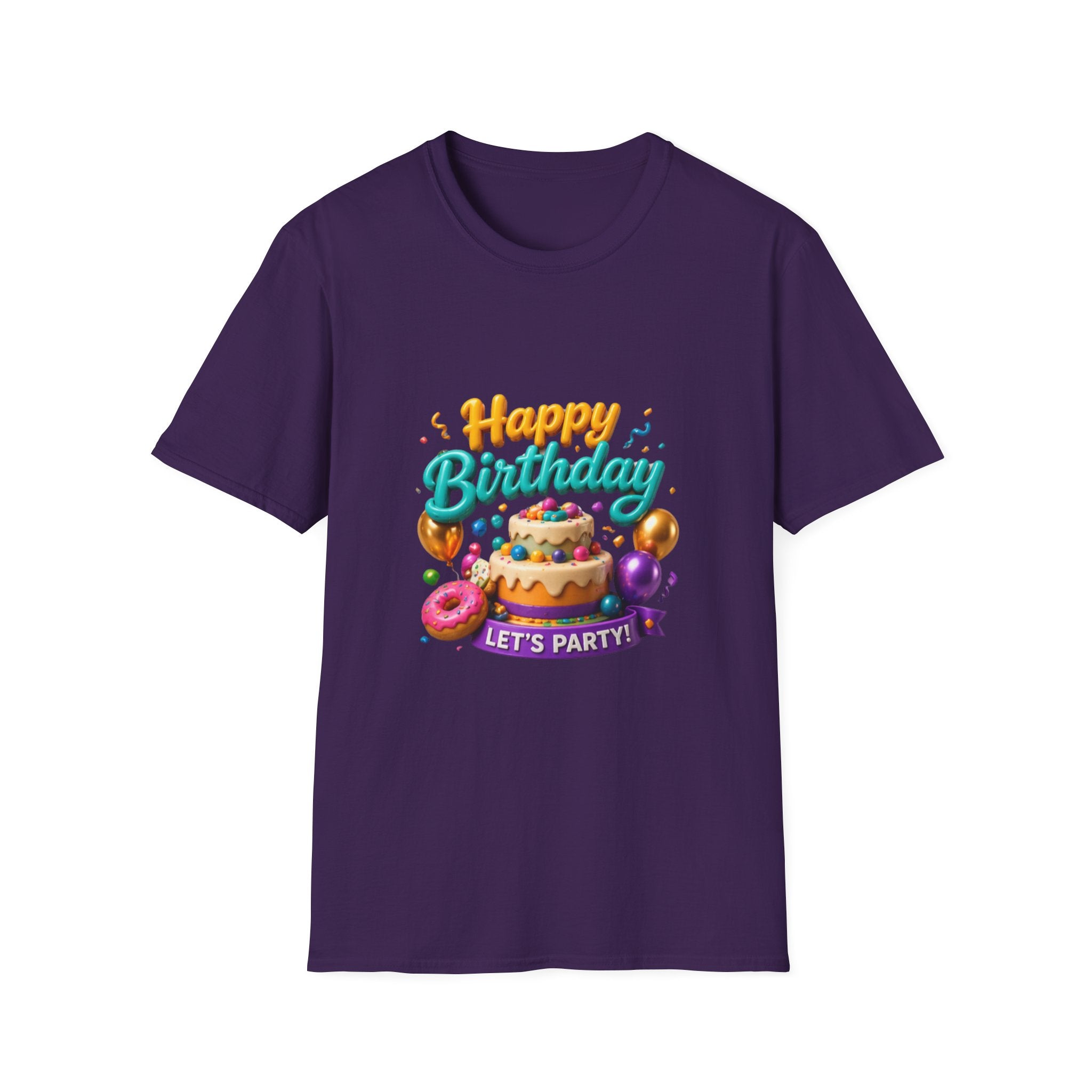 Birthday Party T-Shirt — "Happy Birthday, Let’s Party!"