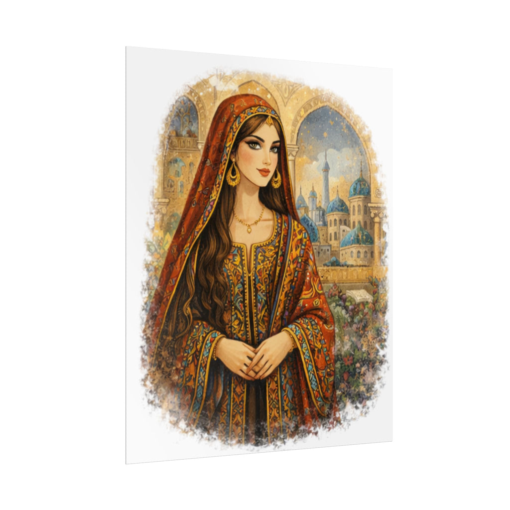 Rolled Poster — Elegant Middle Eastern Princess Art Print