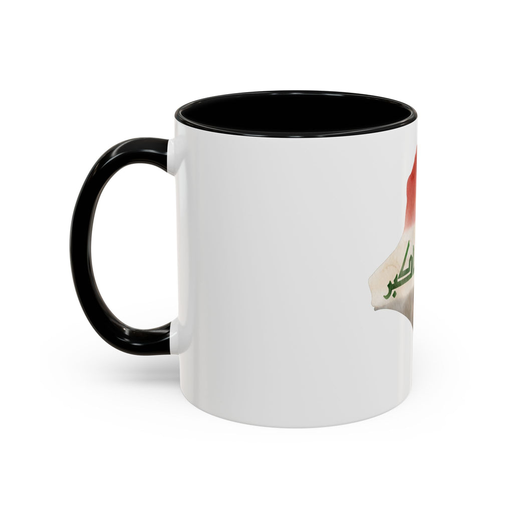 Iraq Flag Map Coffee Mug – Watercolor Baghdad Pride Accent Mug (11/15oz)
