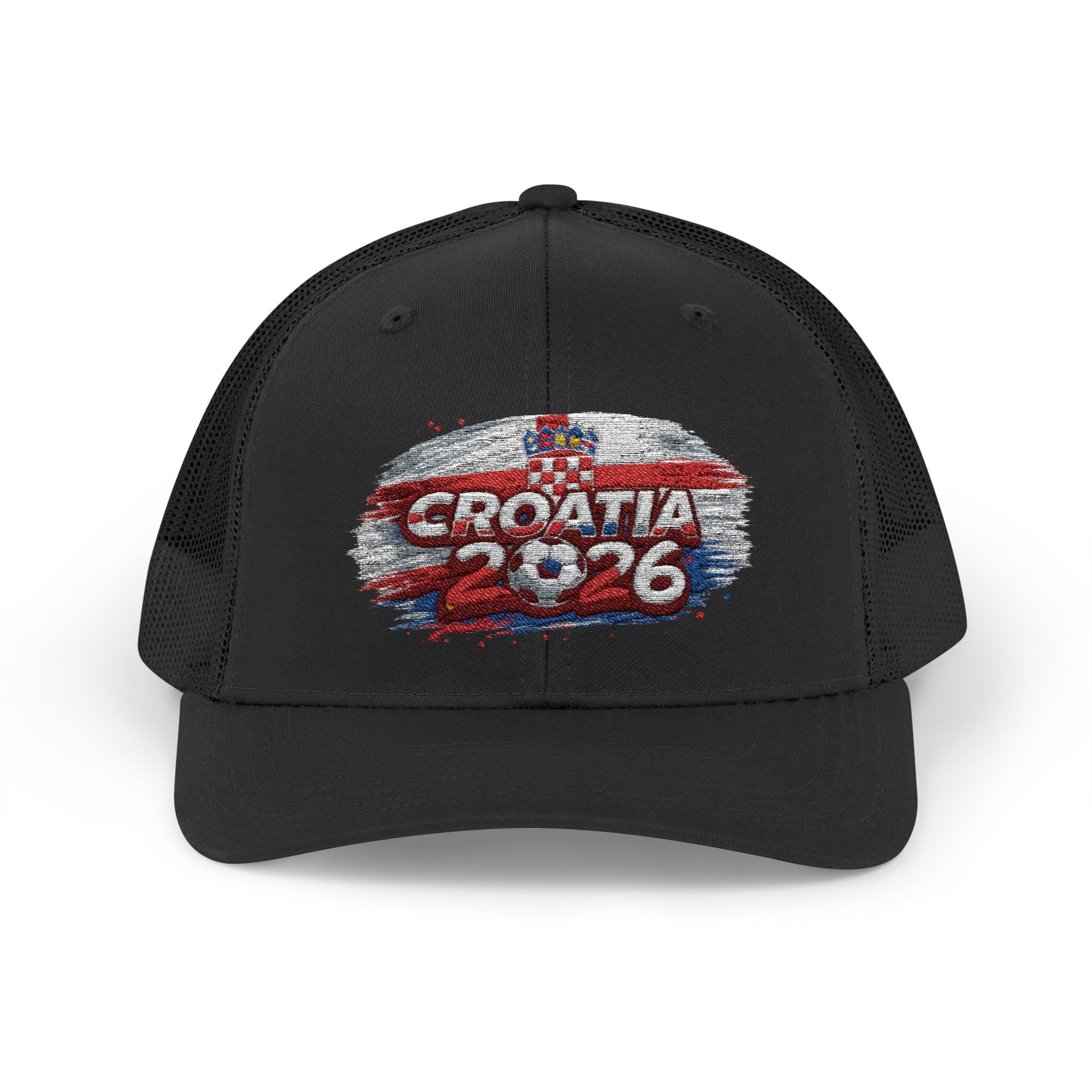 Croatia 2026 Sparkle Flag Trucker Cap