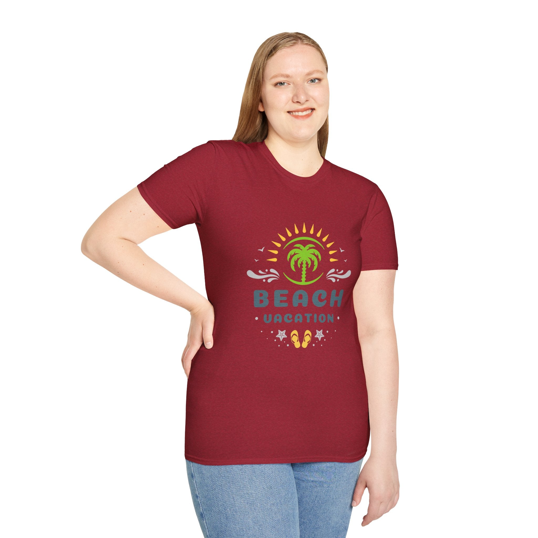 Beach Vacation T-Shirt — Palm Tree Sunset Graphic Tee