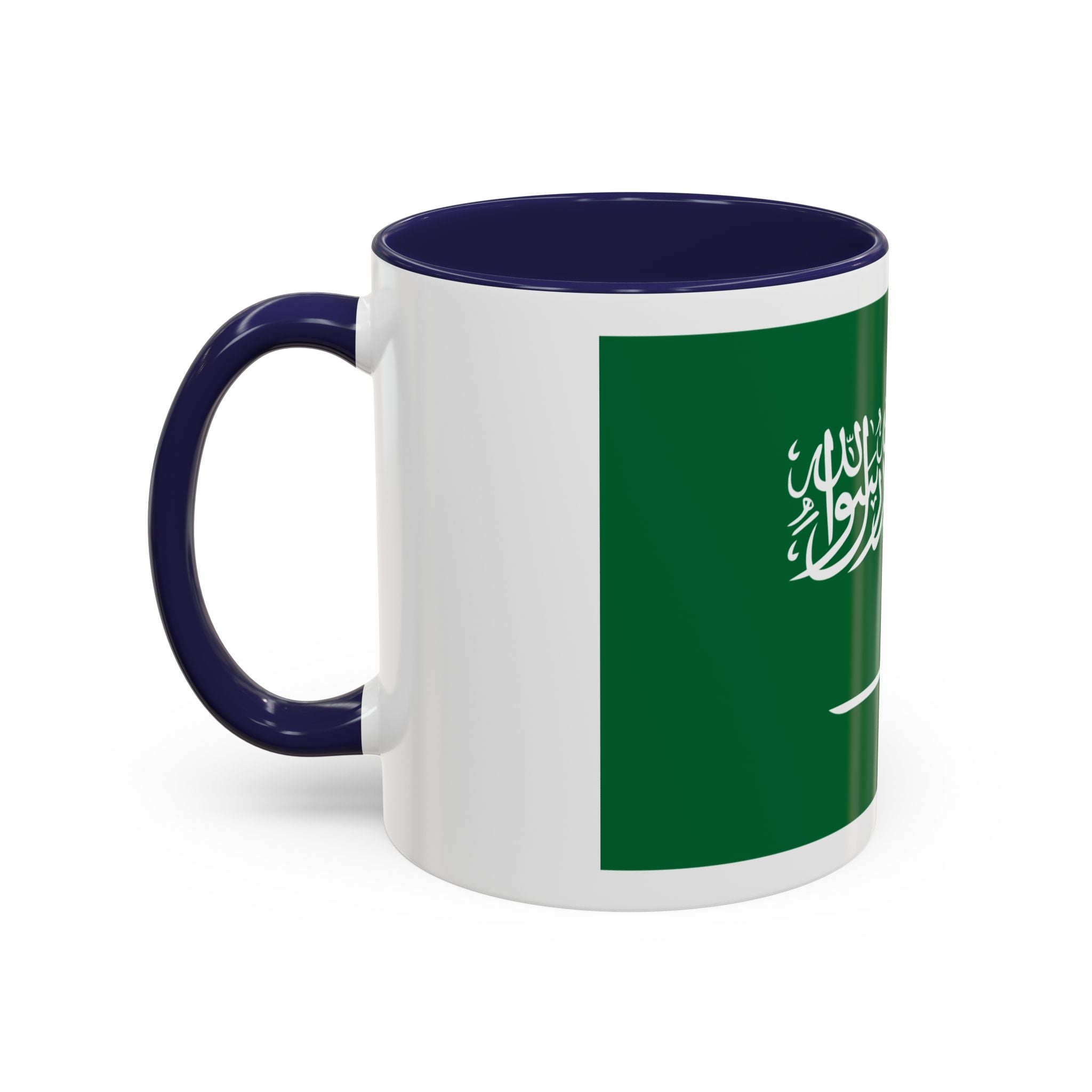 Saudi Arabia Flag Accent Coffee Mug — Patriotic 11/15oz Ceramic