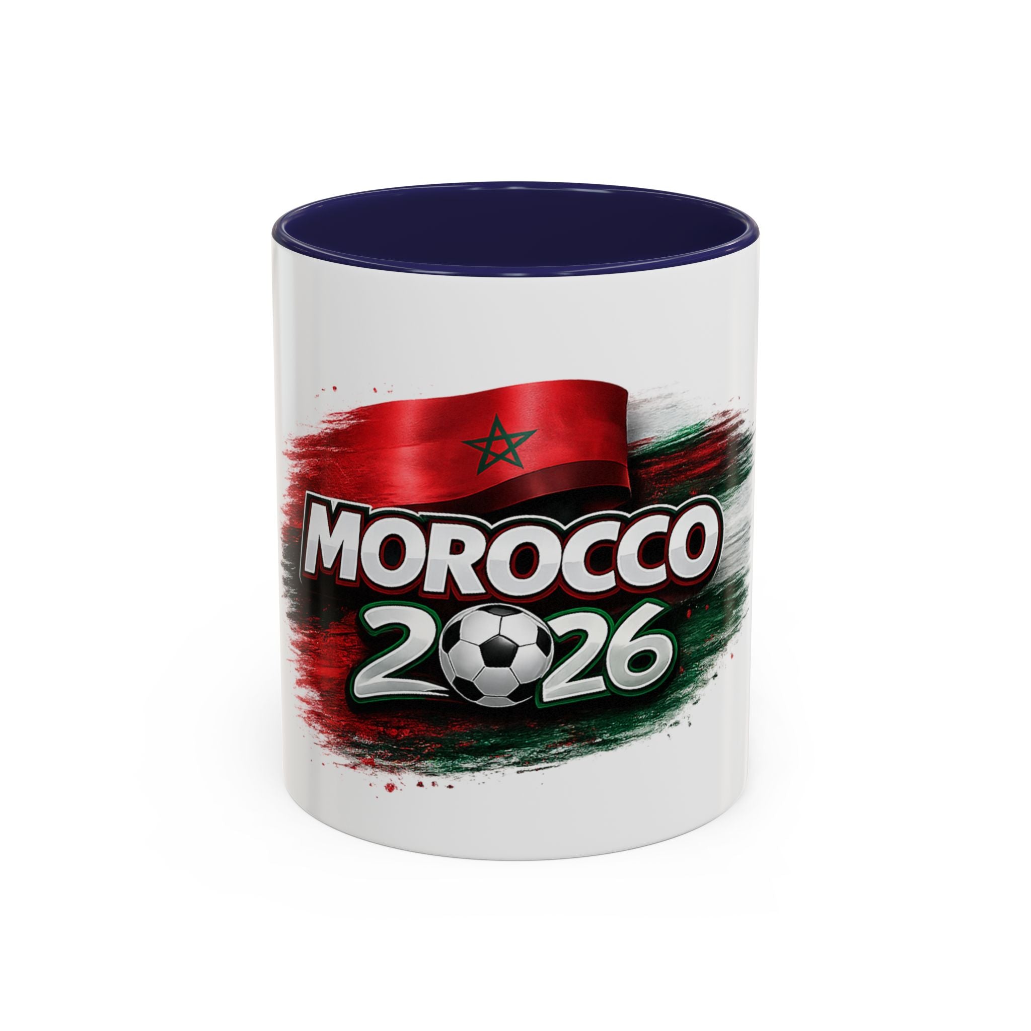 Morocco 2026 Soccer Accent Coffee Mug — Cup Fan Gift