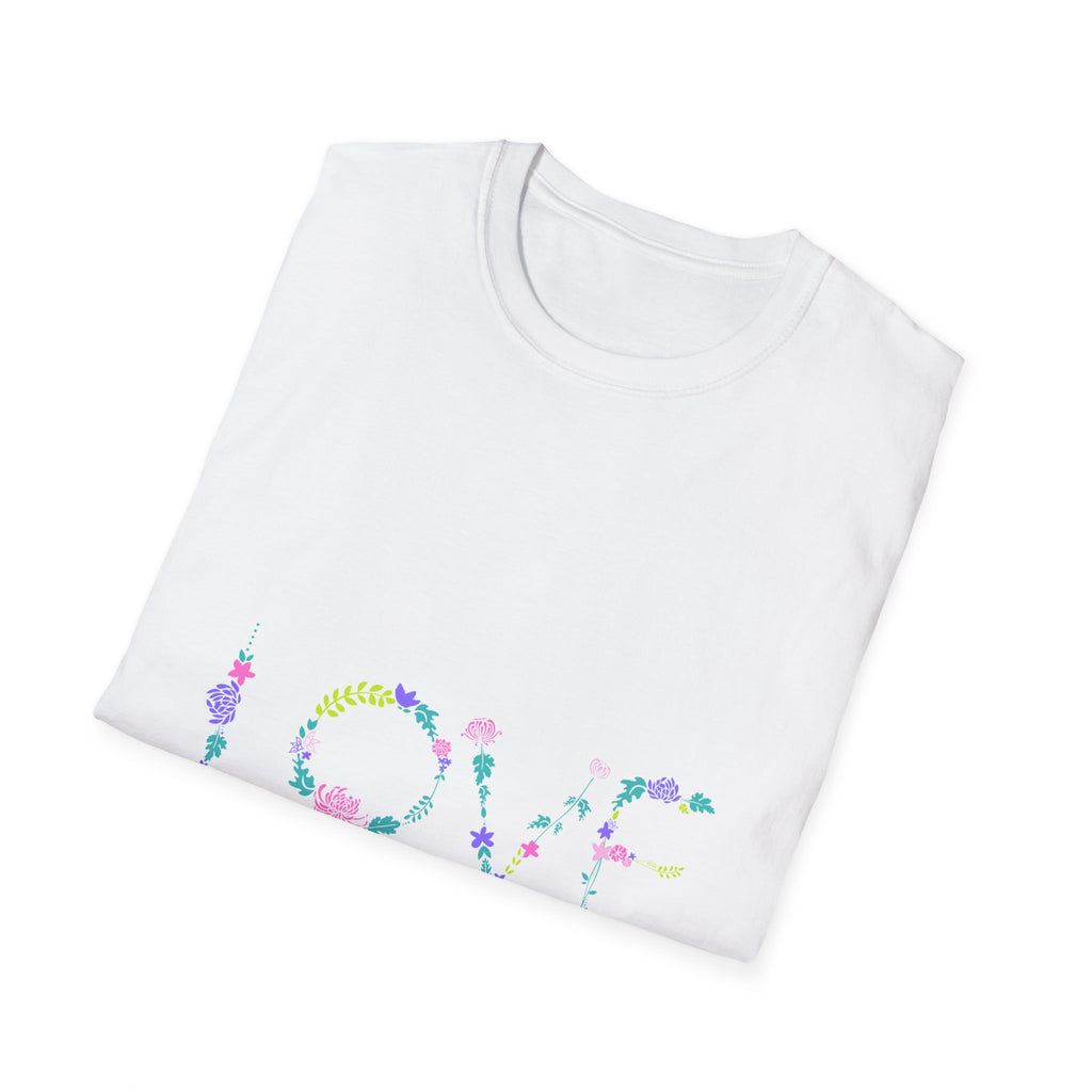 Love & Take It Easy Floral Graphic T-Shirt — Retro Hippie Vibes