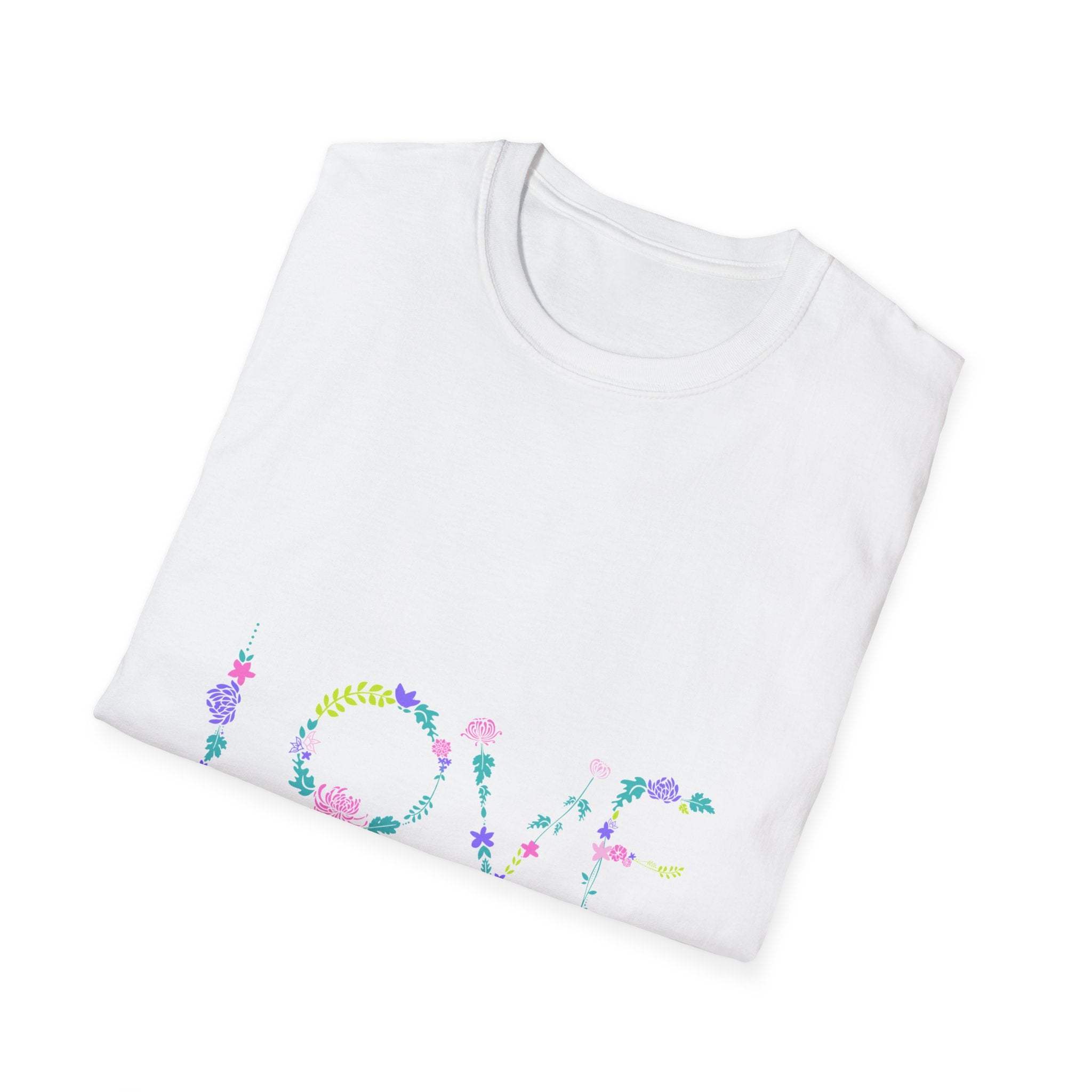 Love & Take It Easy Floral Graphic T-Shirt — Retro Hippie Vibes