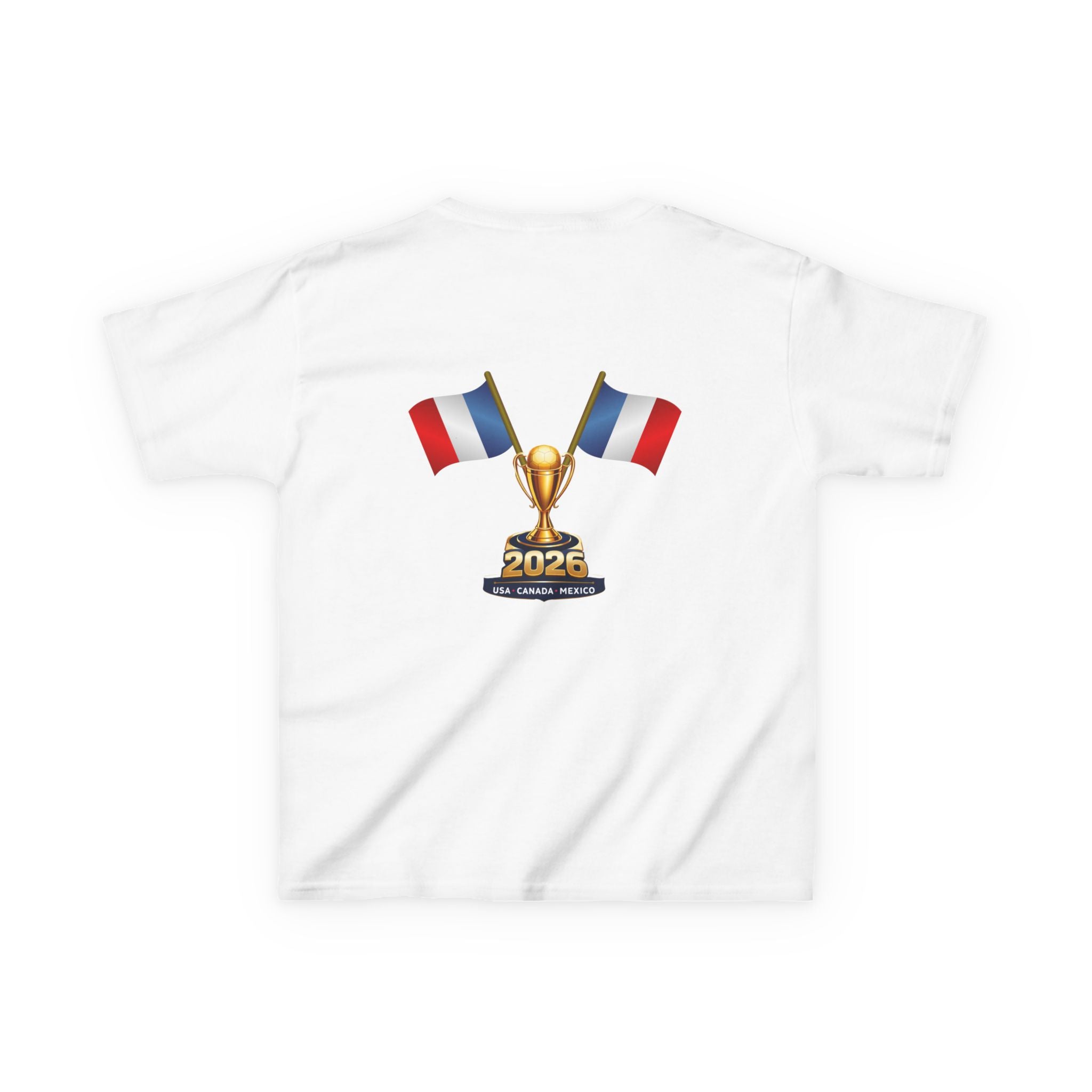 France 2026 Kids T‑Shirt — World Cup Trophy & French Flag Soccer Tee