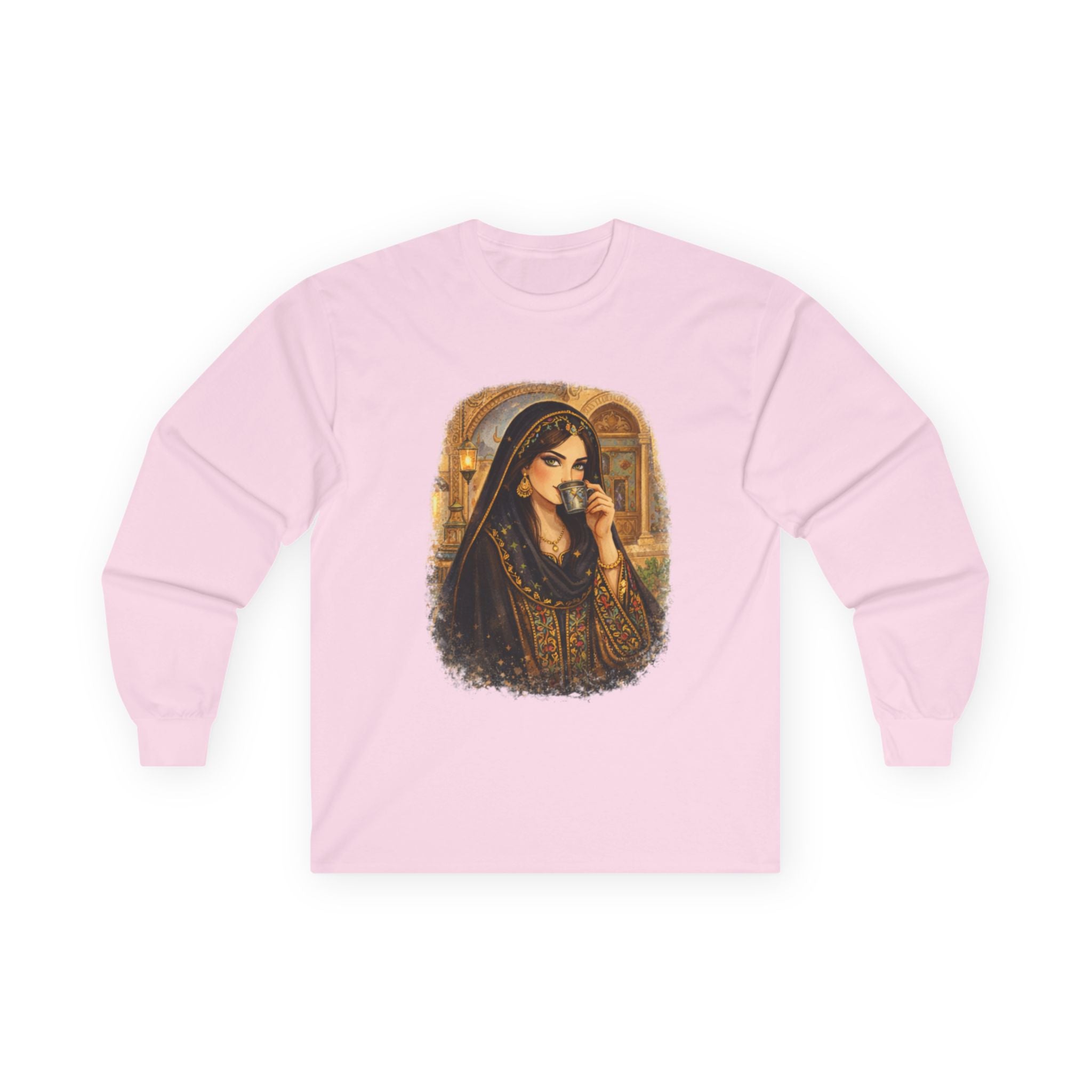 Vintage Arabian Princess Portrait Long Sleeve Tee