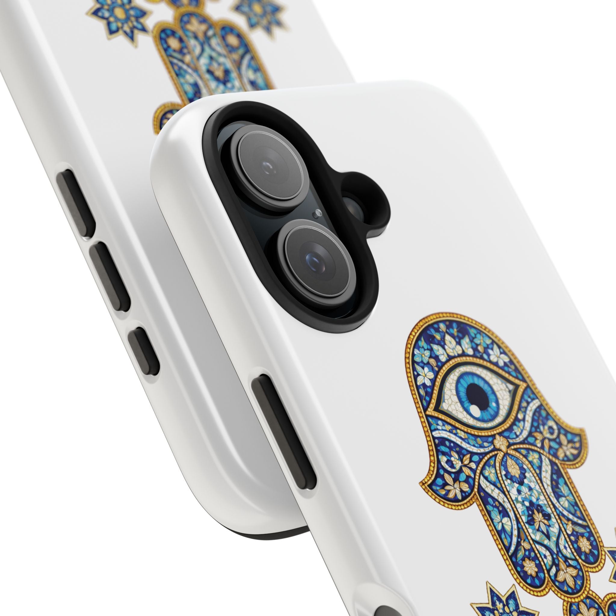 Hamsa Eye Tough Phone Case — Blue Mosaic Protective Phone Cover