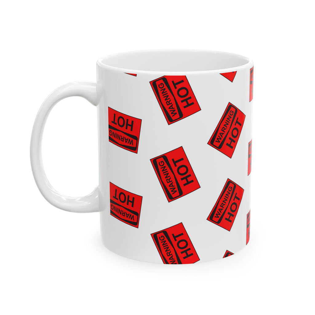 Warning: Hot' Graphic Coffee Cup (11oz, 15oz)