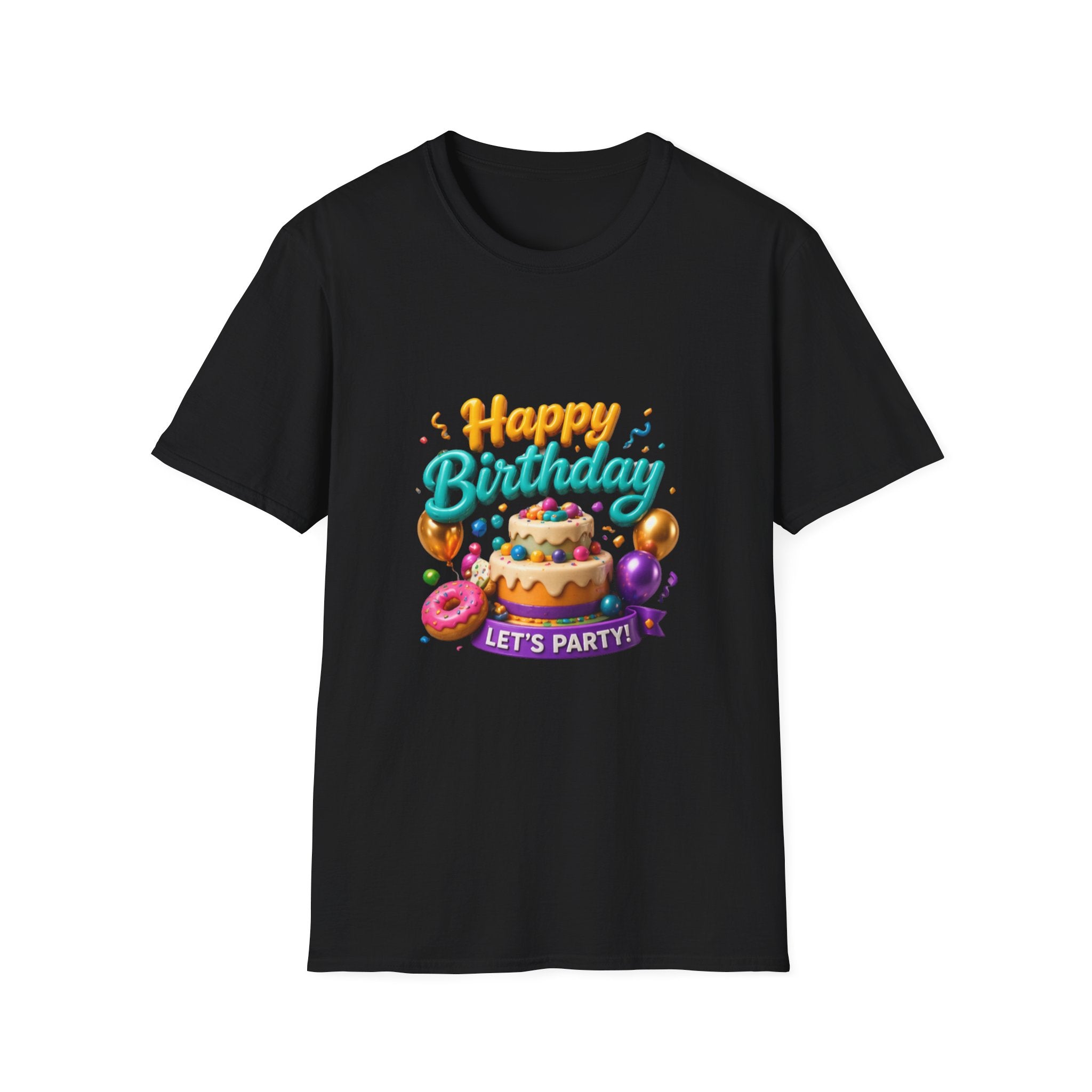 Birthday Party T-Shirt — "Happy Birthday, Let’s Party!"