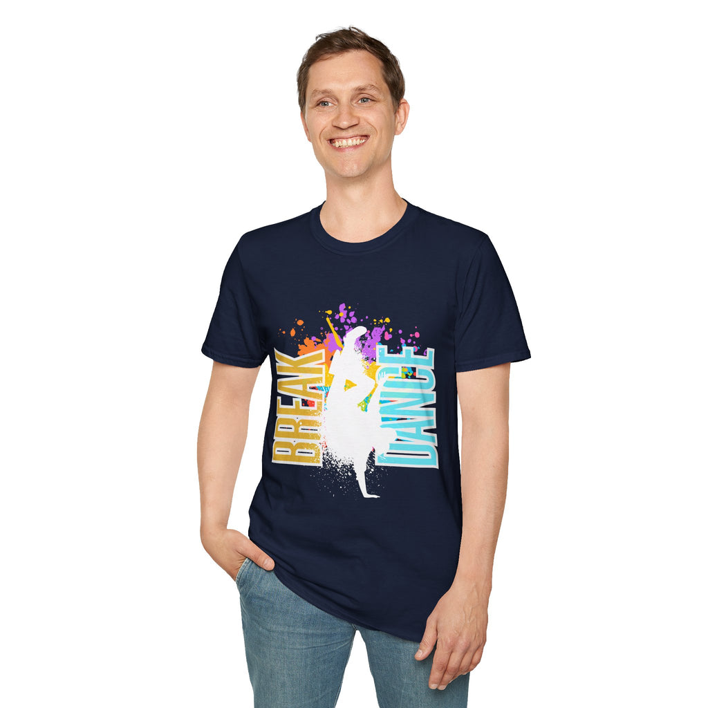 Break Dance T-Shirt – Colorful Splatter B-Boy/B-Girl Street Dance Tee