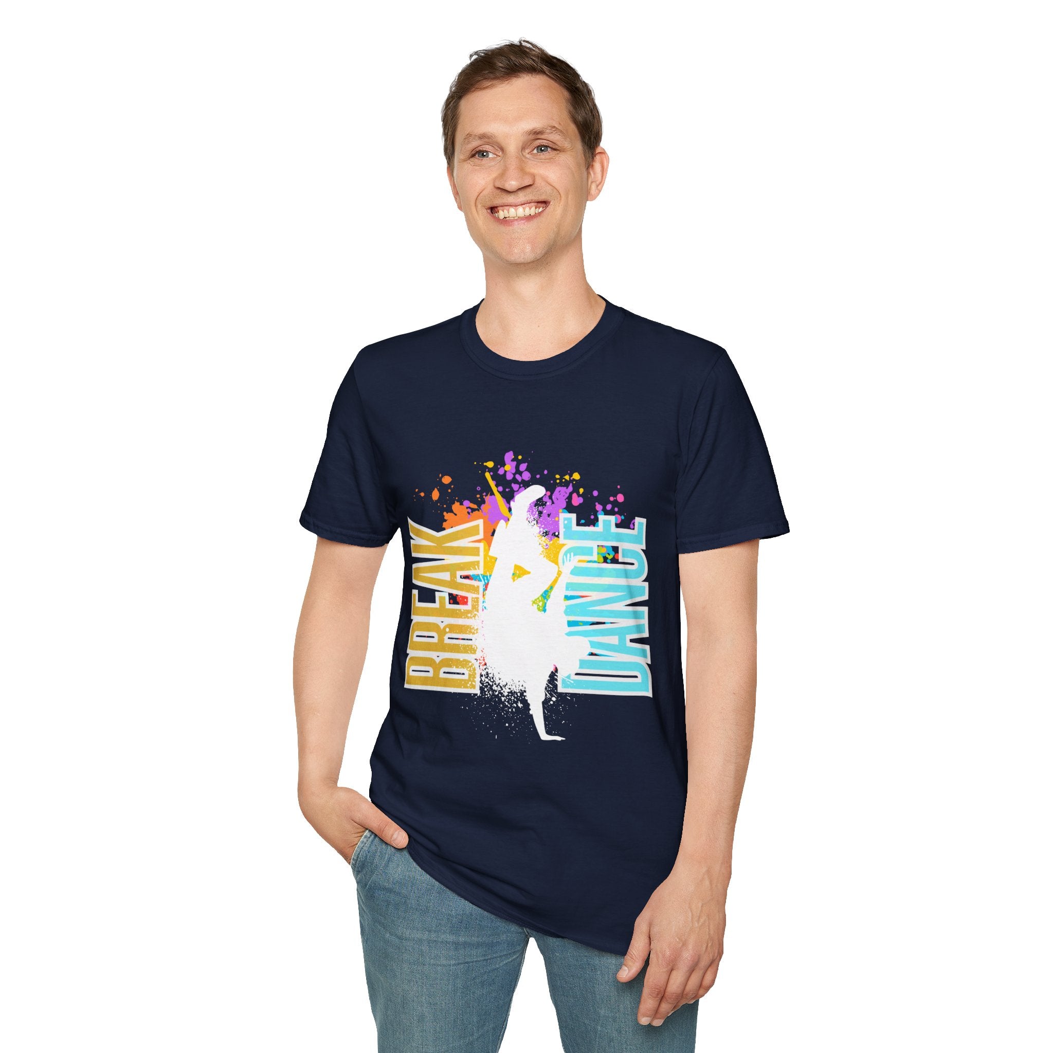 Break Dance T-Shirt – Colorful Splatter B-Boy/B-Girl Street Dance Tee