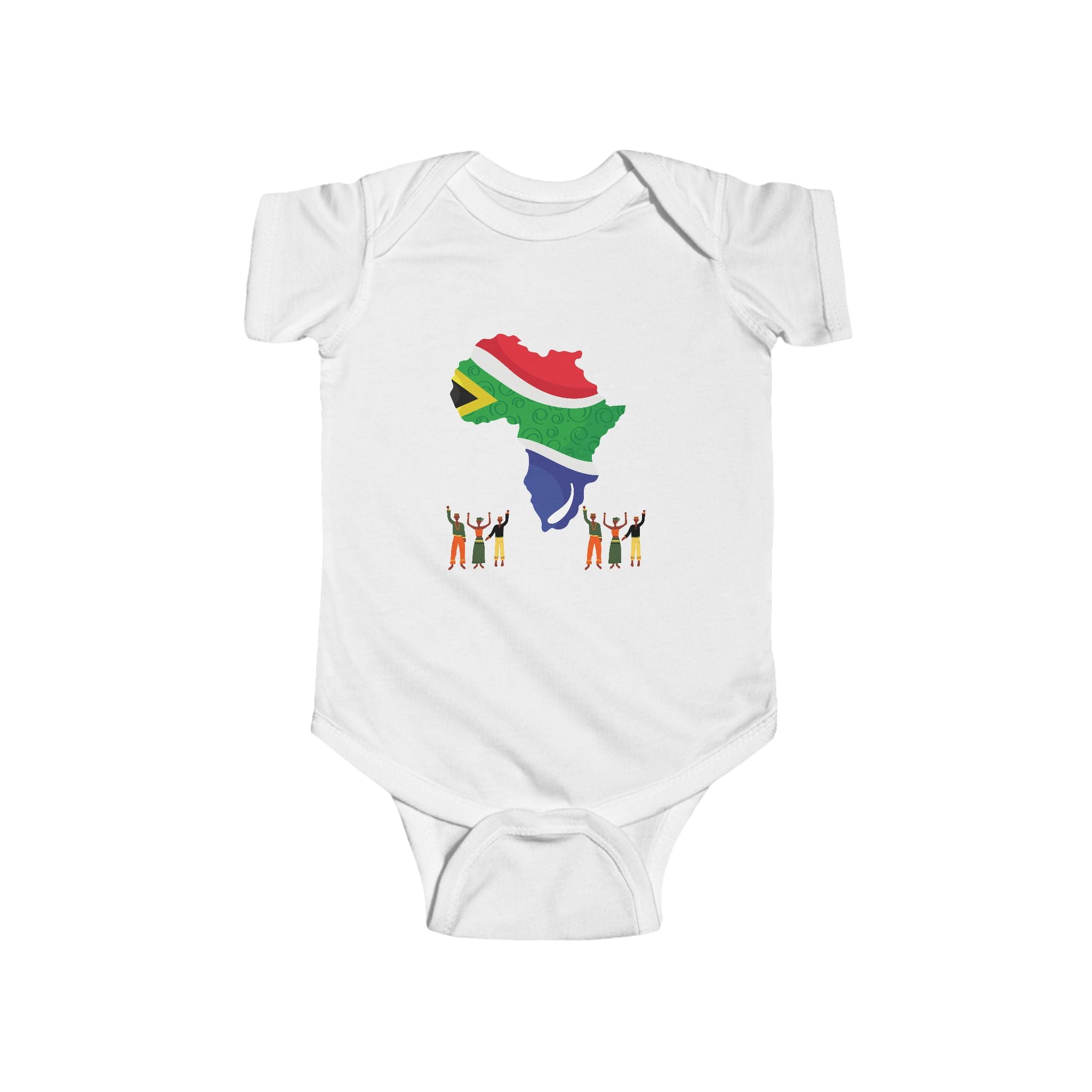 South Africa Map Baby Bodysuit — Rainbow Flag Baby Onesie for Newborns